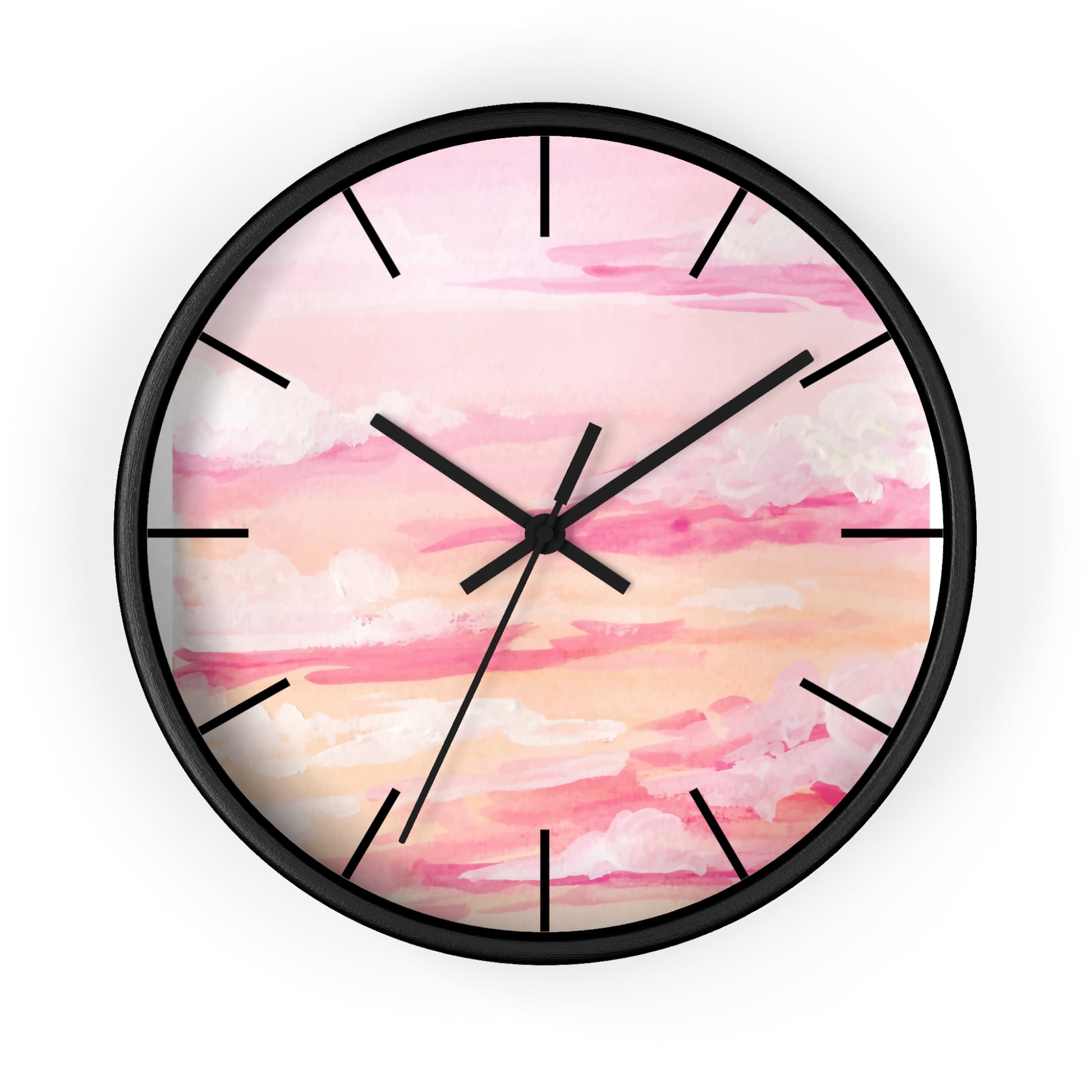 Pastel Sunset Wall Clock - Serene Home Decor for Relaxed Living