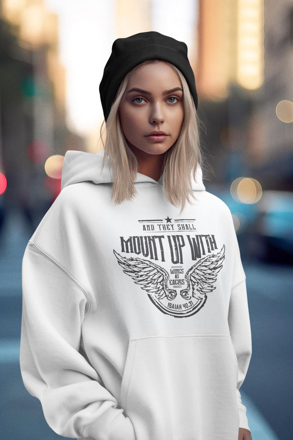 Inspirational Sweatshirt For Christian Men Hooded Christian Dad Sweatshirt Apparel Bible Verse Tshirt Isaiah 40:31 scripture