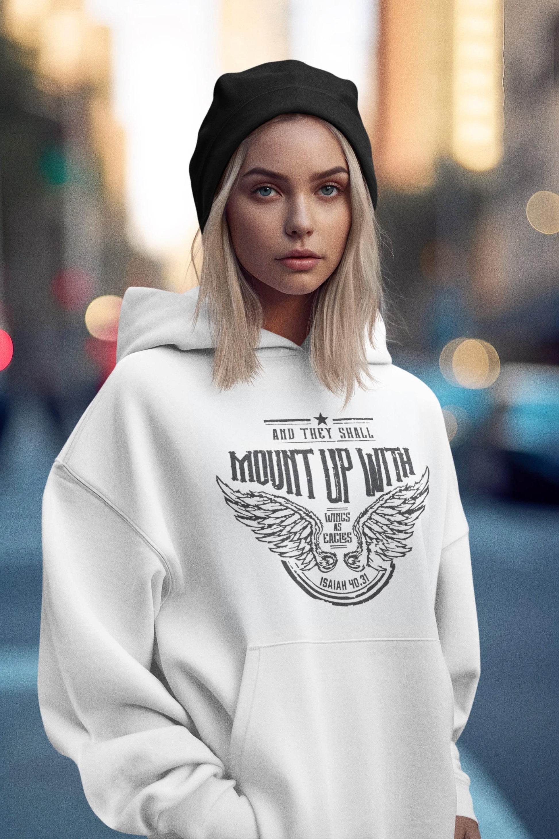Inspirational Sweatshirt For Christian Men Hooded Christian Dad Sweatshirt Apparel Bible Verse Tshirt Isaiah 40:31 scripture