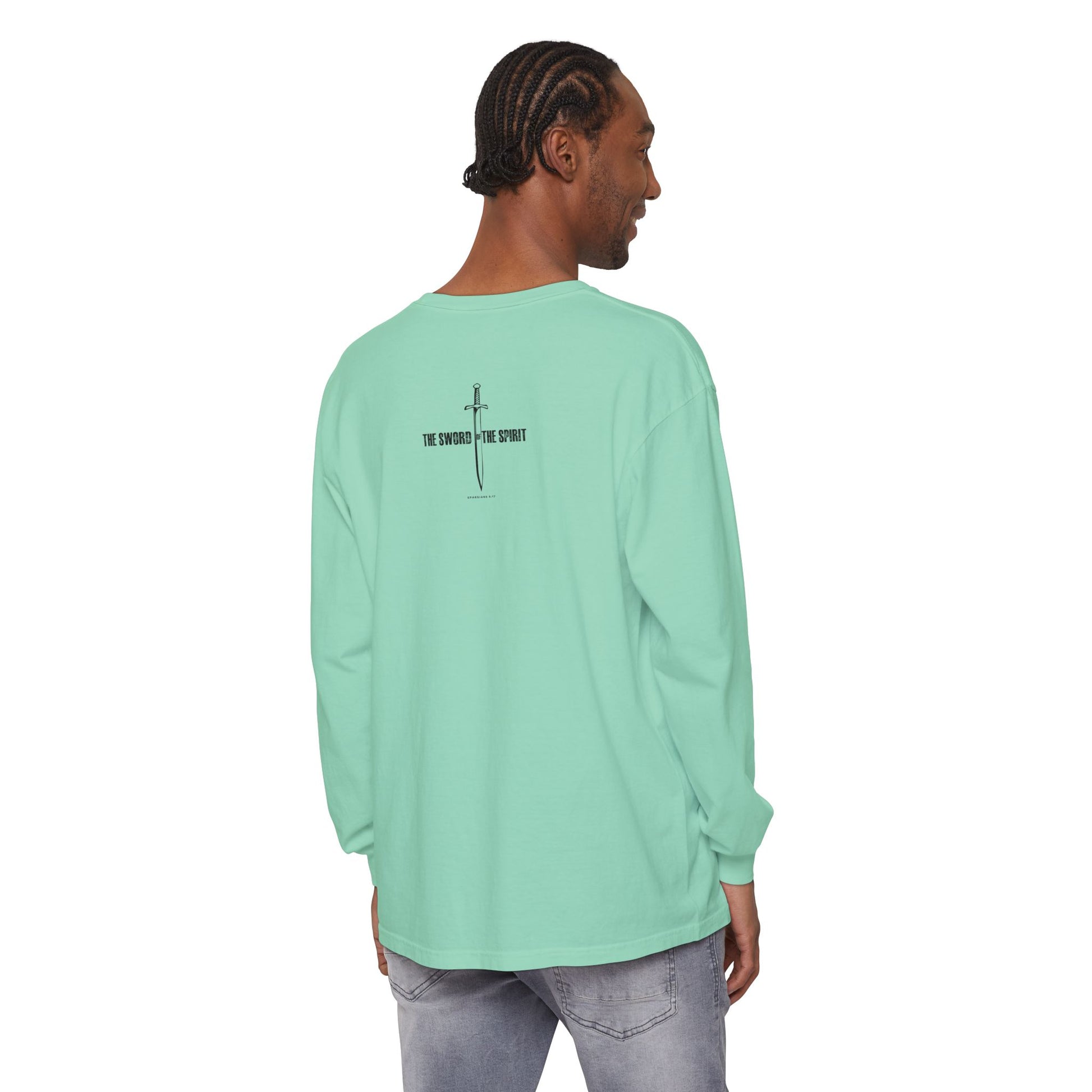 Christian Long Sleeve TShirt For Christian Mom Dad  For Christian Men Christian Shirt, Bible Verse T-Shirt, Religious Outfit, Retro Faith T Shirt, Christian Cross Graphic Tees, Jesus Shirt, Religious Gift Shirt Long Sleeve Tee Apparel Bible Verse Ephesian