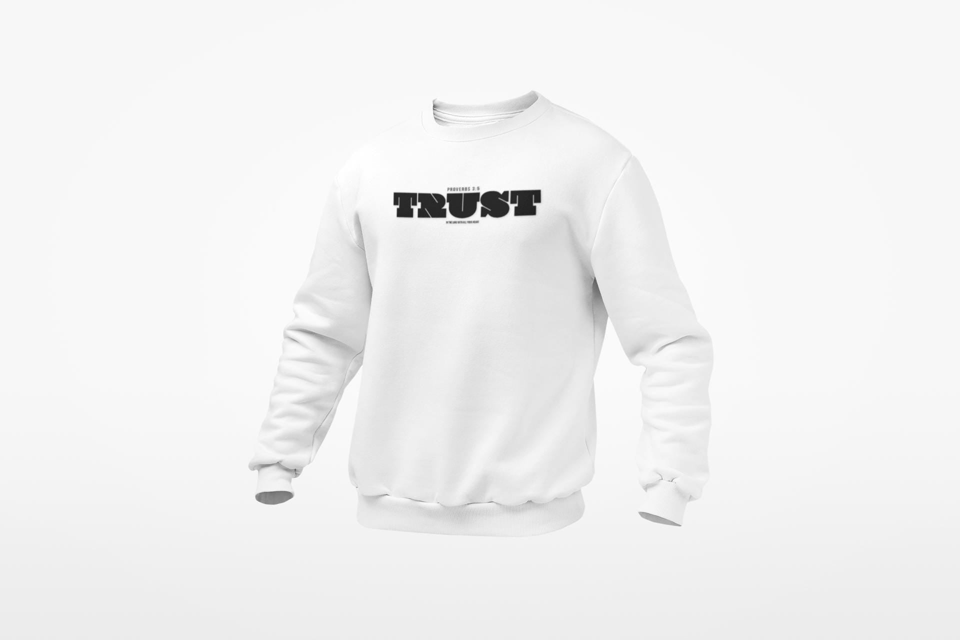 Unisex Sweatshirt For Christian Men Women Sweatshirt Apparel Gift For Christian Apparel Modern Clothing Trust in the Lord Bible Verse Tee