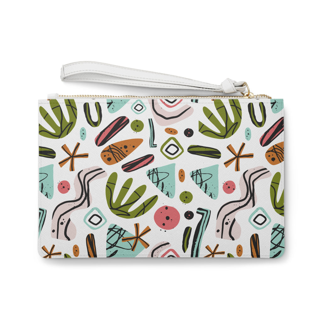 Colorful Abstract Spring Clutch Bag | Fashion Accessory for Parties, Nights Out, Travel, Summer Events, Stylish Gift