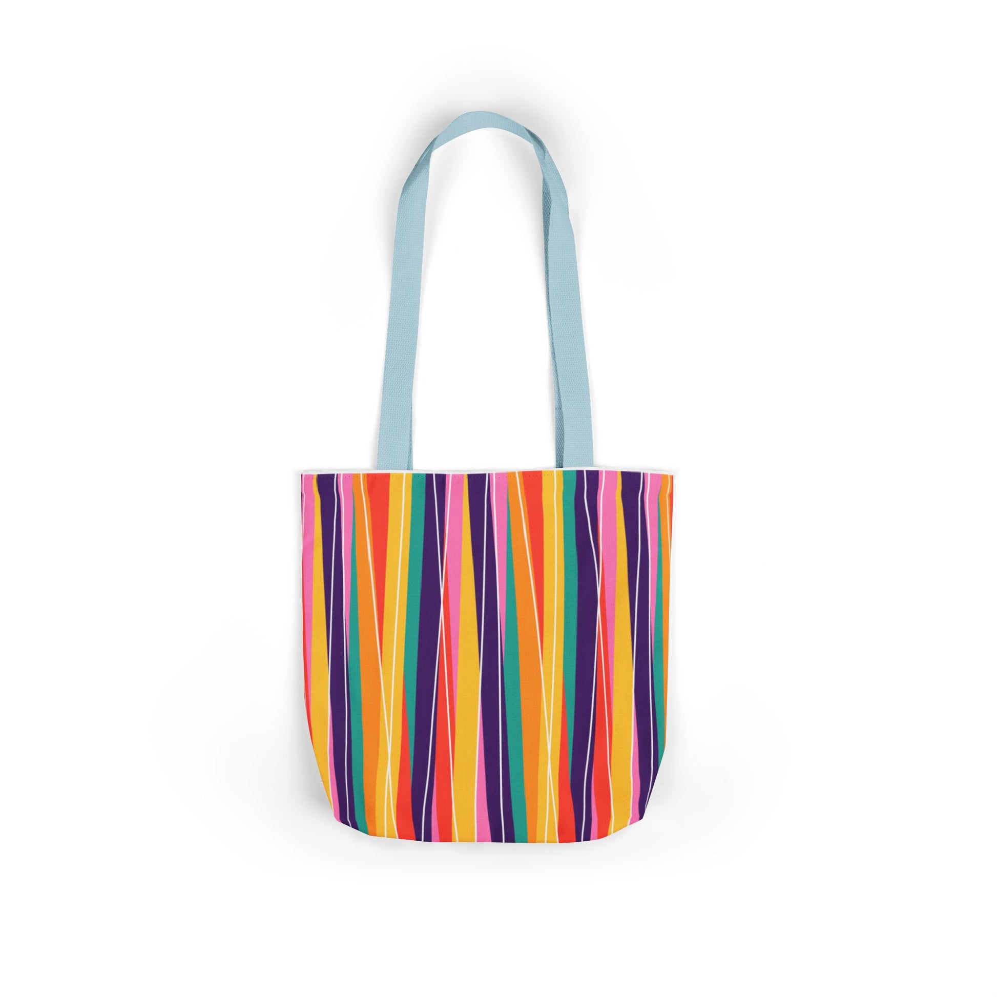 Colorful Striped Canvas Tote Bag, Fun Gift for Beach, Shopping, Travel, Eco-Friendly Bag, Summer Essential, Bright Design