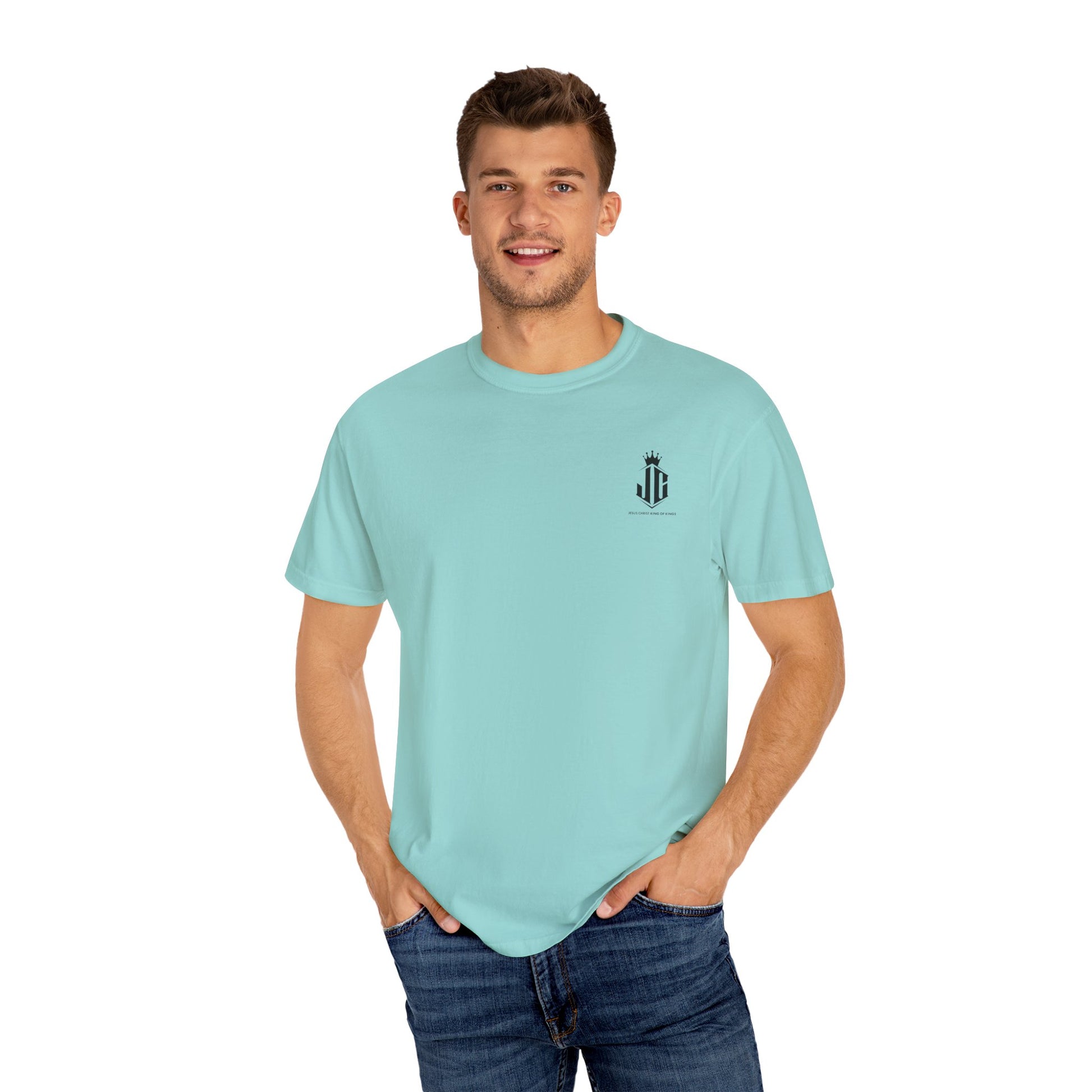 Unisex Garment-Dyed T-Shirt - Jesus Christ King of Kings Design Jesus Christ King of Kings T-Shirt | Faith-Based Unisex Apparel