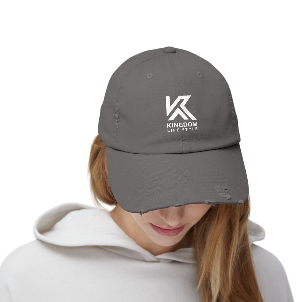 Stylish Unisex Distressed Cap - Kingdom Life Style Adjustable Hat Kingdom Lifestyle Cap Fa