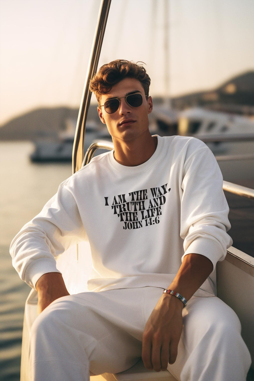Unisex Sweatshirt Crewneck For Christian Men Women Gift Fashion The Way Bible Verse Shirt Scripture-based fashion Gift For Men women