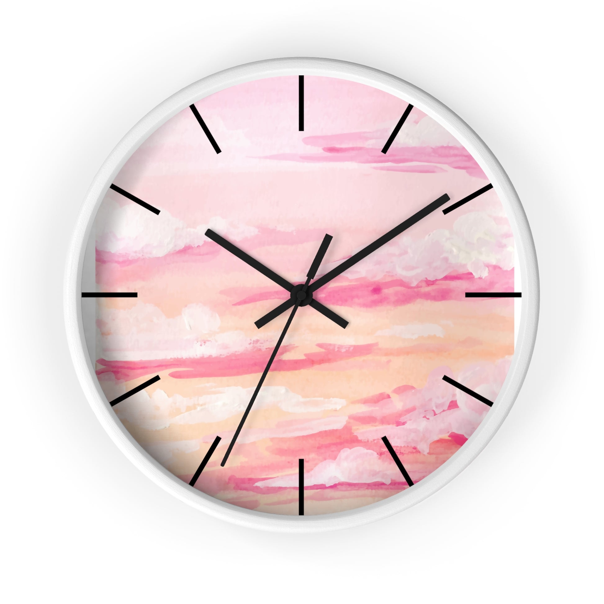 Pastel Sunset Wall Clock - Serene Home Decor for Relaxed Living