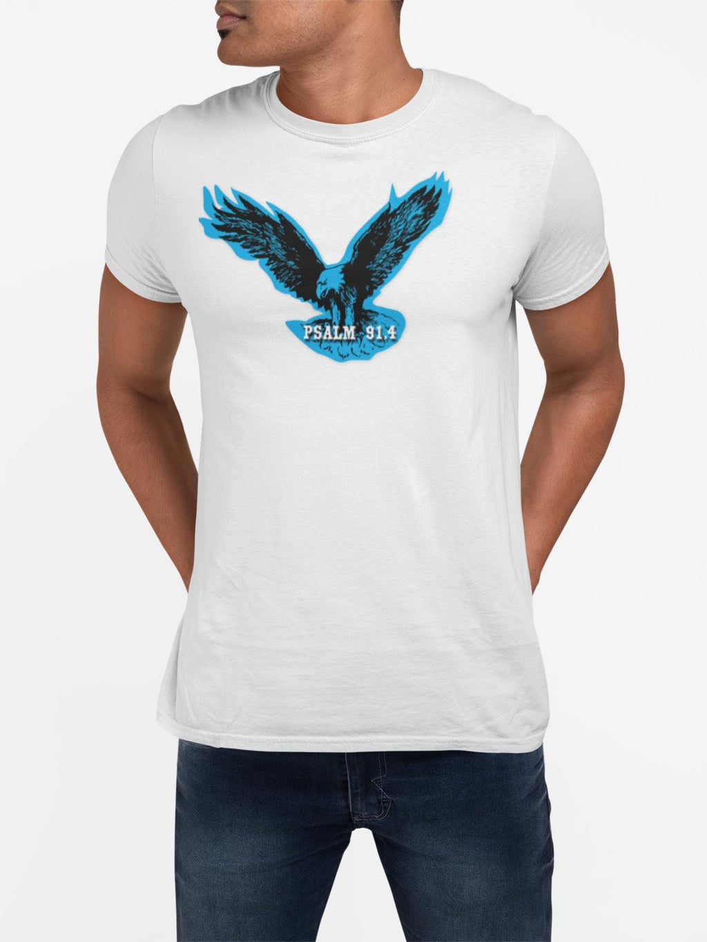 Eagle Tshirt For Men Women Bible Verse Shirt Gift For Mom Dad Jesus-themed apparel Bible Verse Psalm 91 Tee