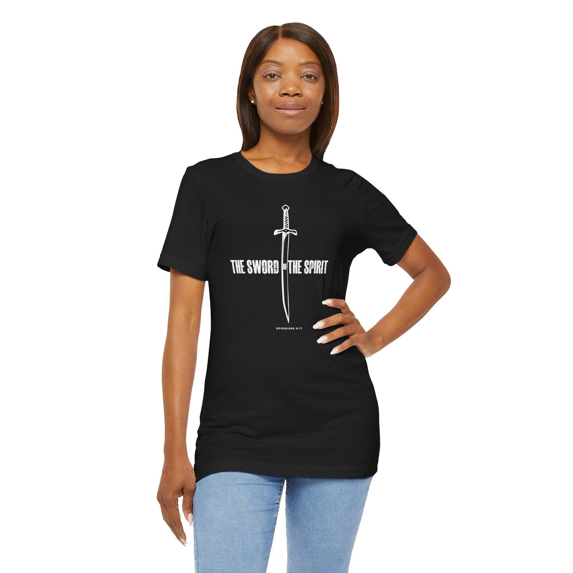 Christian Tshirt For Christian Men Women Short Sleeve Tee, Christian Apparel Bible Verse The Sword of the Spirit Scripture Graphic Tee
