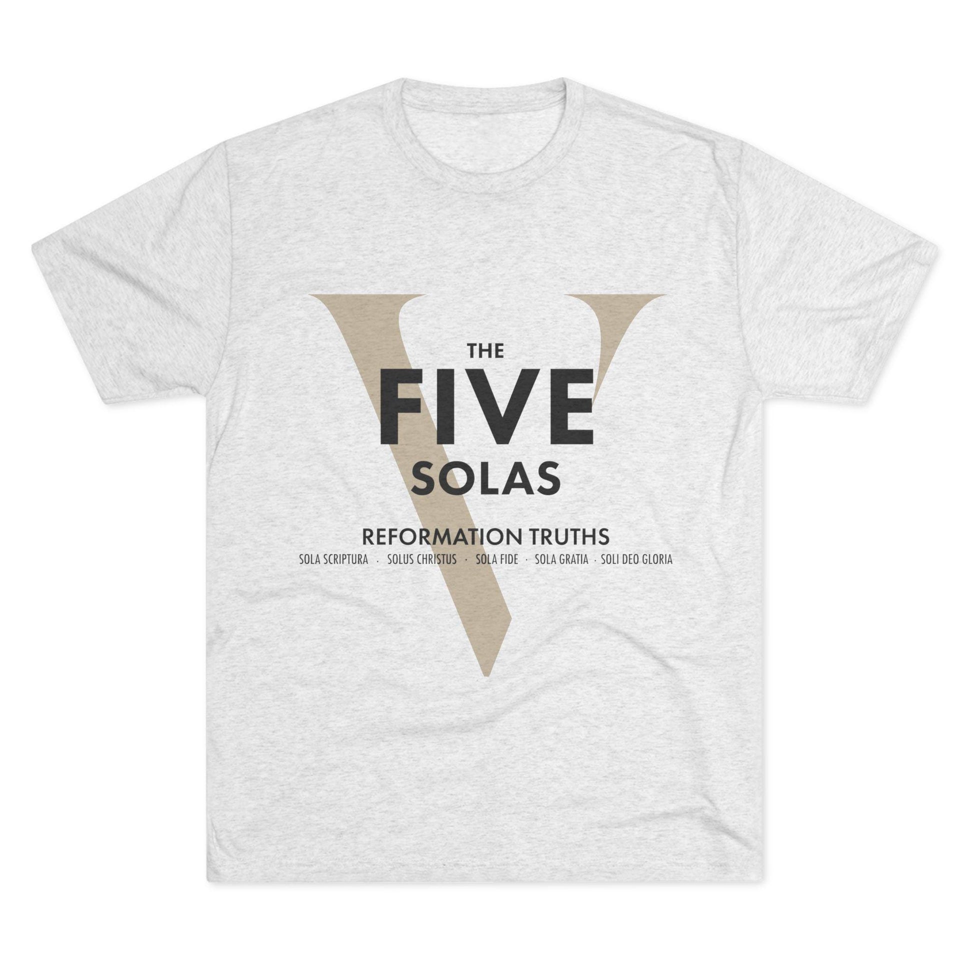 Inspirational Unisex T-Shirt For Christian Men Women Mom Dad Gift Christian Clothing Bible Verse 5-Solas Graphic Tee Christian Apparel Tee