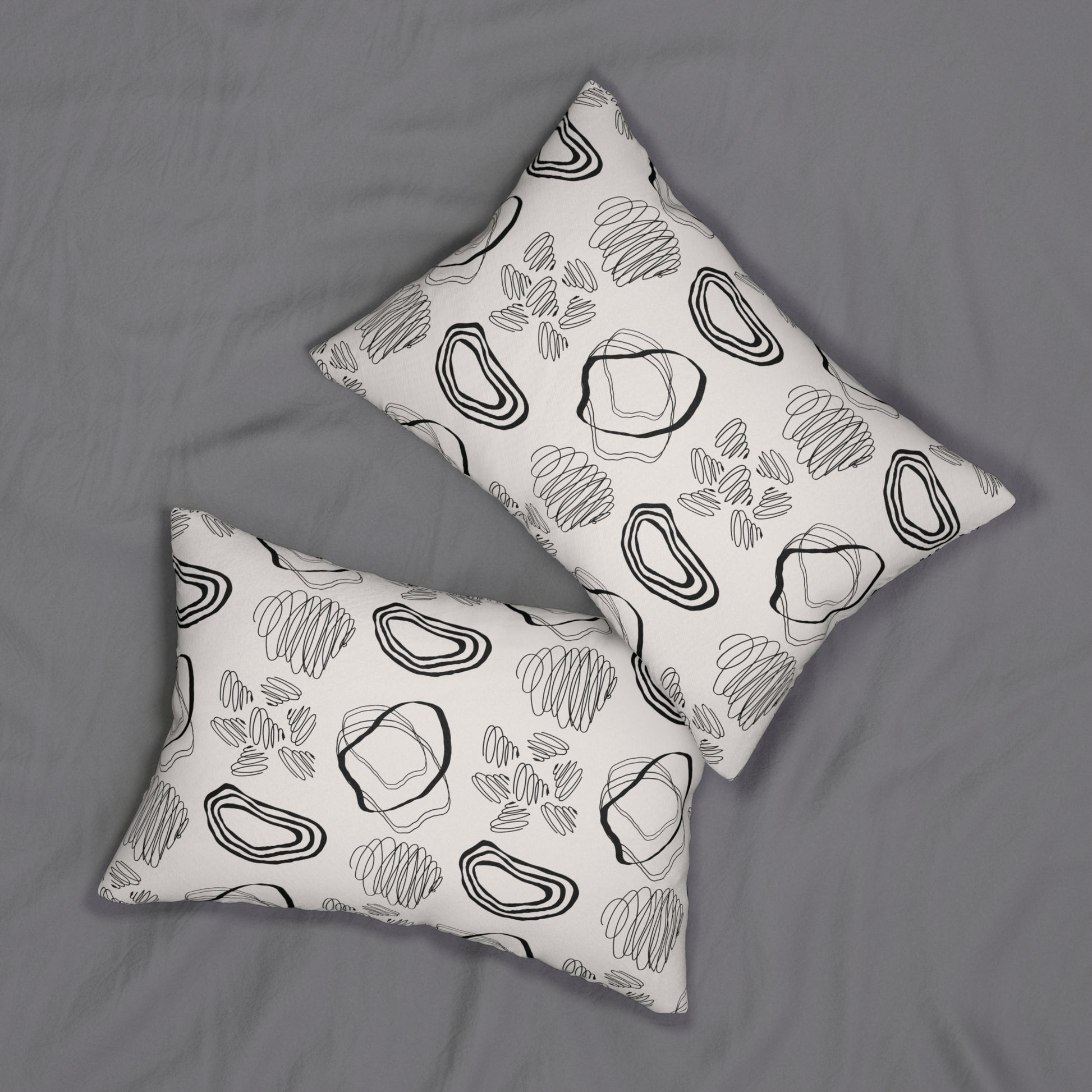 Modern Abstract Lumbar Pillow, Bohemian Home Decor, Couch Cushion, Minimalist Pillow, Gift for Homeowners, Decorative Pillow