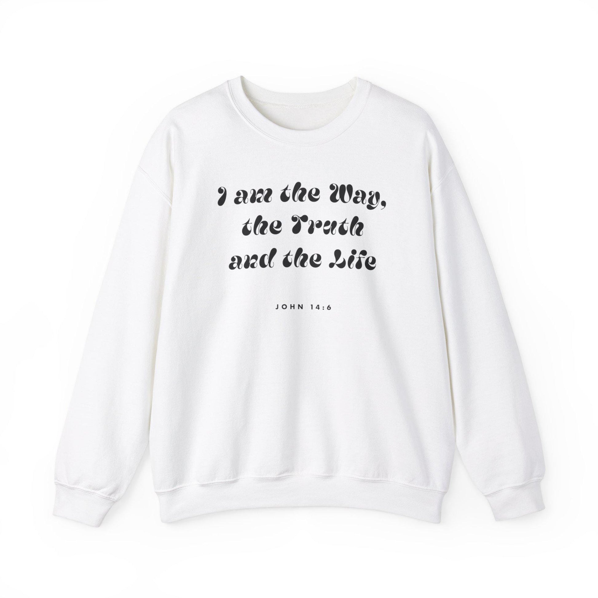 Unisex Sweatshirt Crewneck For Christian Men Women Gift Fashion The Way Bible Verse Shirt Scripture-based fashion Gift For Men women