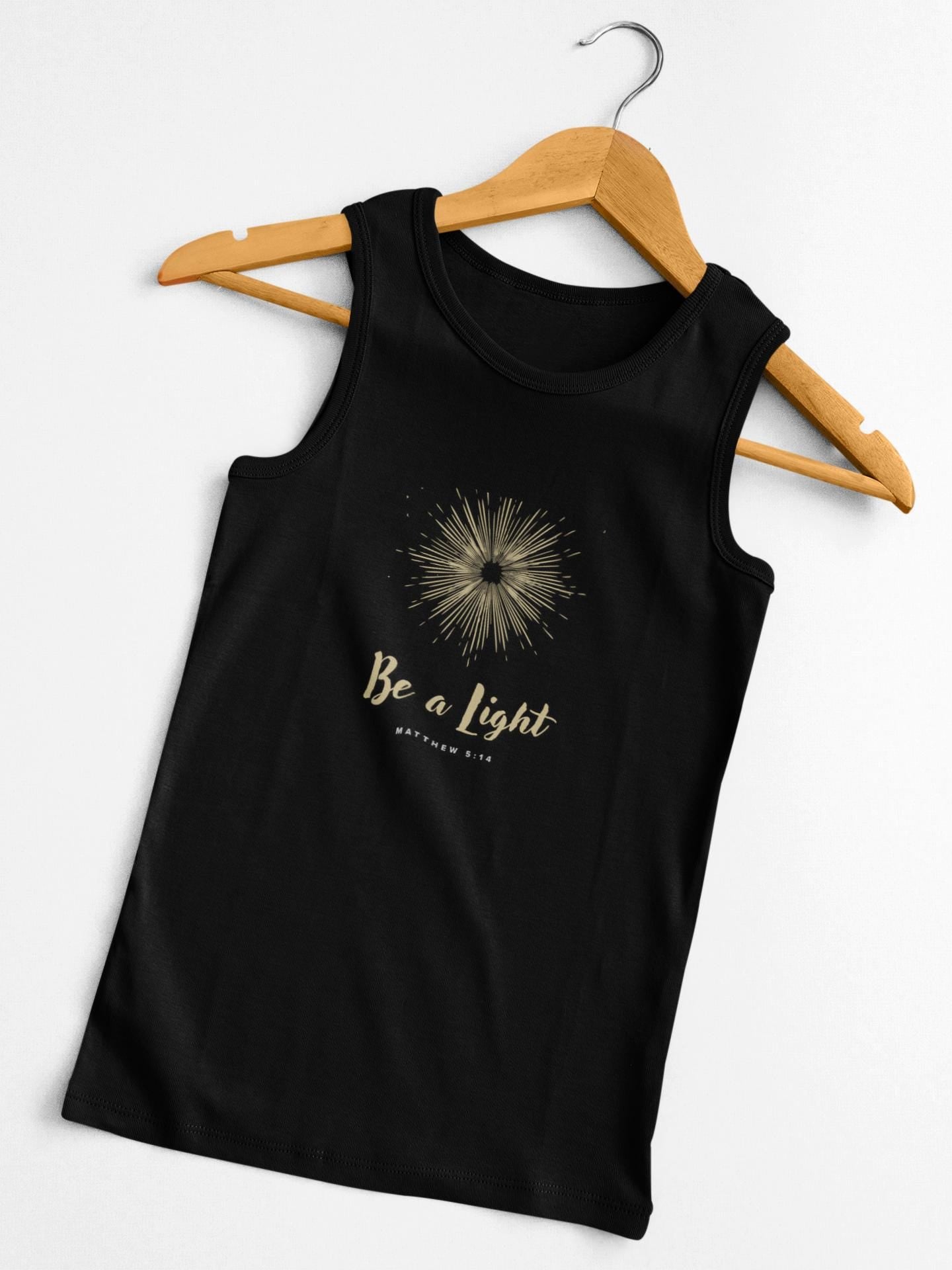 Christian For Women Men Tank Top Shirt For Mom Dad Gift For Women's Flowy Scoop Muscle Tank Bible Verse Be a Light Graphic
