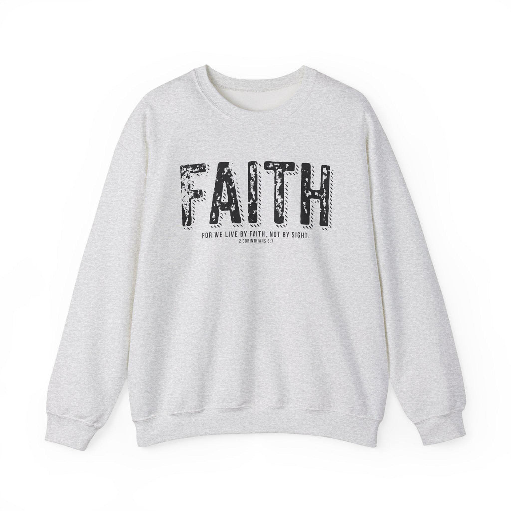 Unisex Bible Verse Sweatshirt Christian Sweatshirt For Faith Sweatshirt For Religious Apparel Bible verse For We Live By Faith Graphic Tee