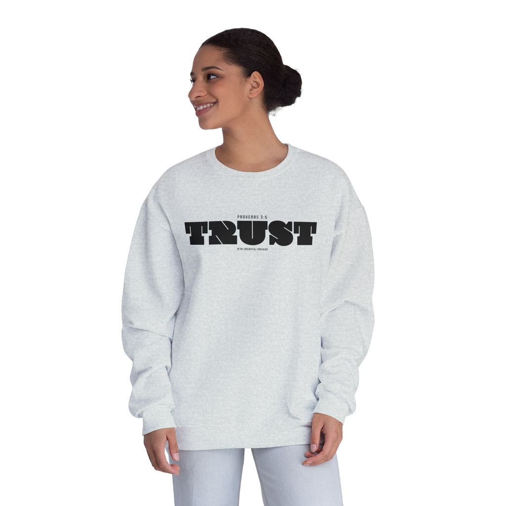 Sweatshirt For Christian Men Women Sweatshirt Apparel Gift For Christian Apparel Modern Clothing Trust in the Lord Bible Verse Tee