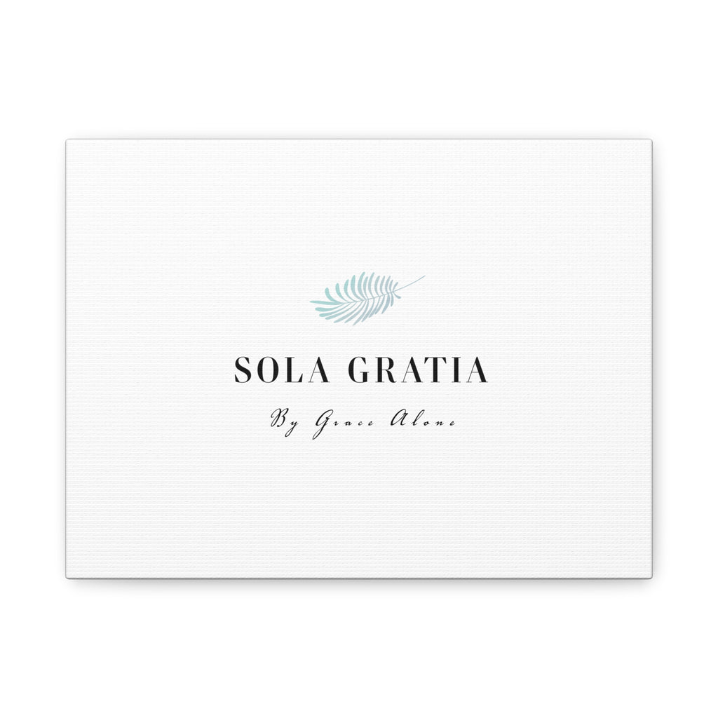 Artwork Canvas Wall Art Home & Living Matte Canvas Stretched Christian Gift Home Decor Sola Gratia Verse