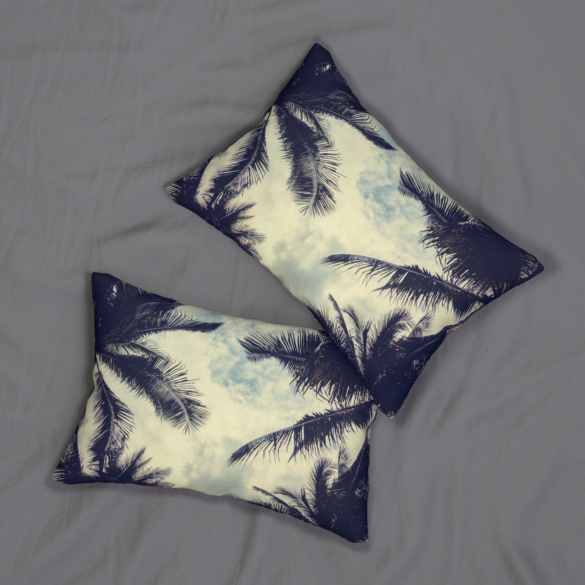Tropical Palm Lumbar Pillow Bohemian Decor, Beach House Accessories, Summer Vibes, Coastal Home, Gift for Friends