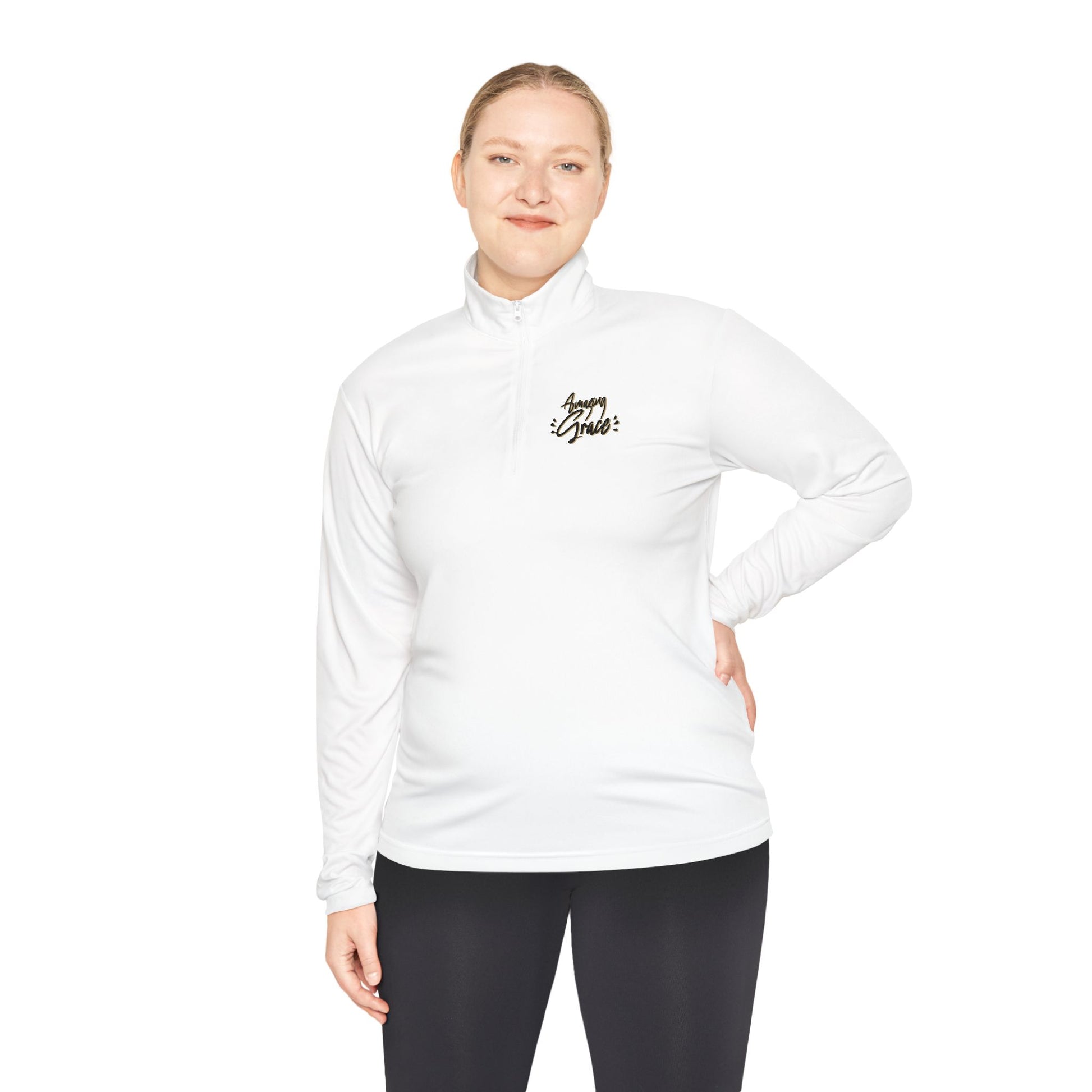 Pullover For Women Christian Gift Mom Fashion Clothing Amazing Grace Graphic Christian Women Quarter Zip Apparel Shirt