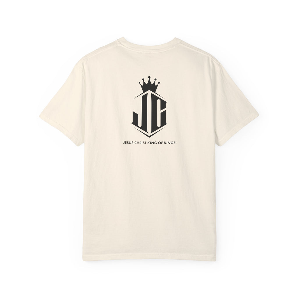 Unisex Garment-Dyed T-Shirt - Jesus Christ King of Kings Design Jesus Christ King of Kings T-Shirt | Faith-Based Unisex Apparel