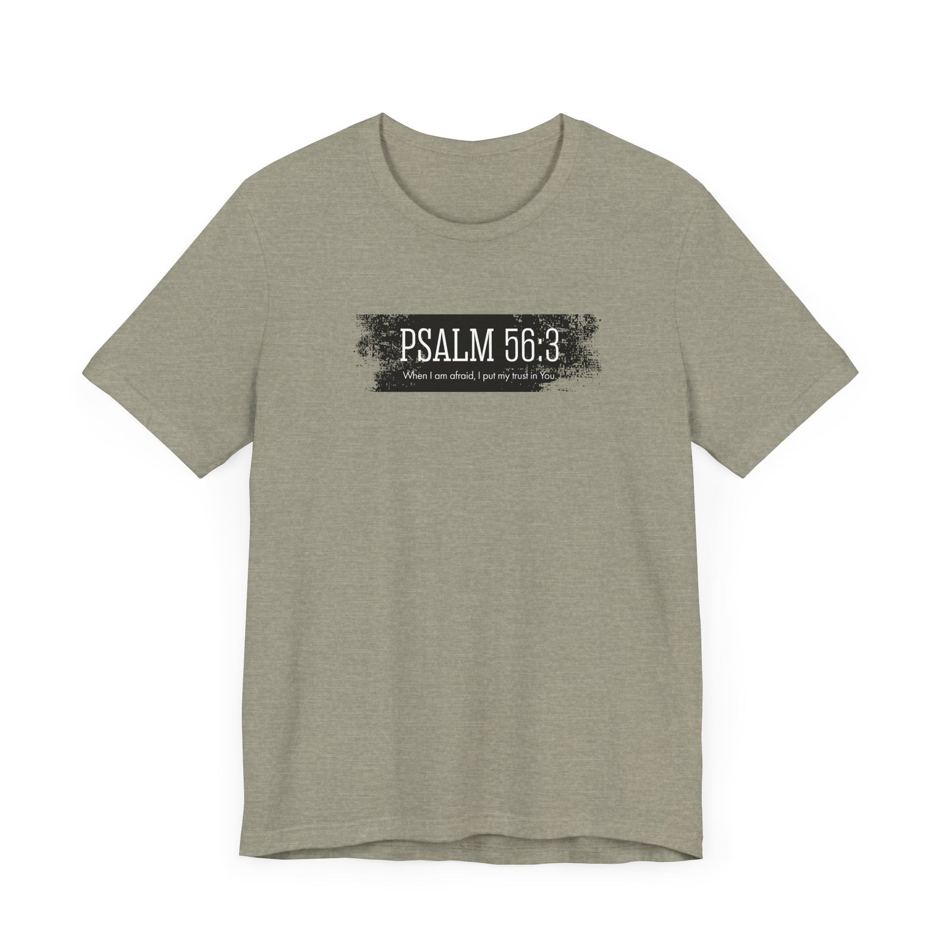Inspirational Psalm 56:3 Unisex Soft Short Sleeve Tee For Gift Bible Verse Shirt Tee