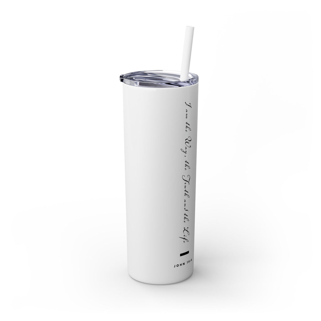 Skinny Tumbler For Gift The Way Truth and Life Shirt Bible Verse Tumbler For Drinks Gift Ware Home Decor Kitchen drink Bottle Glass