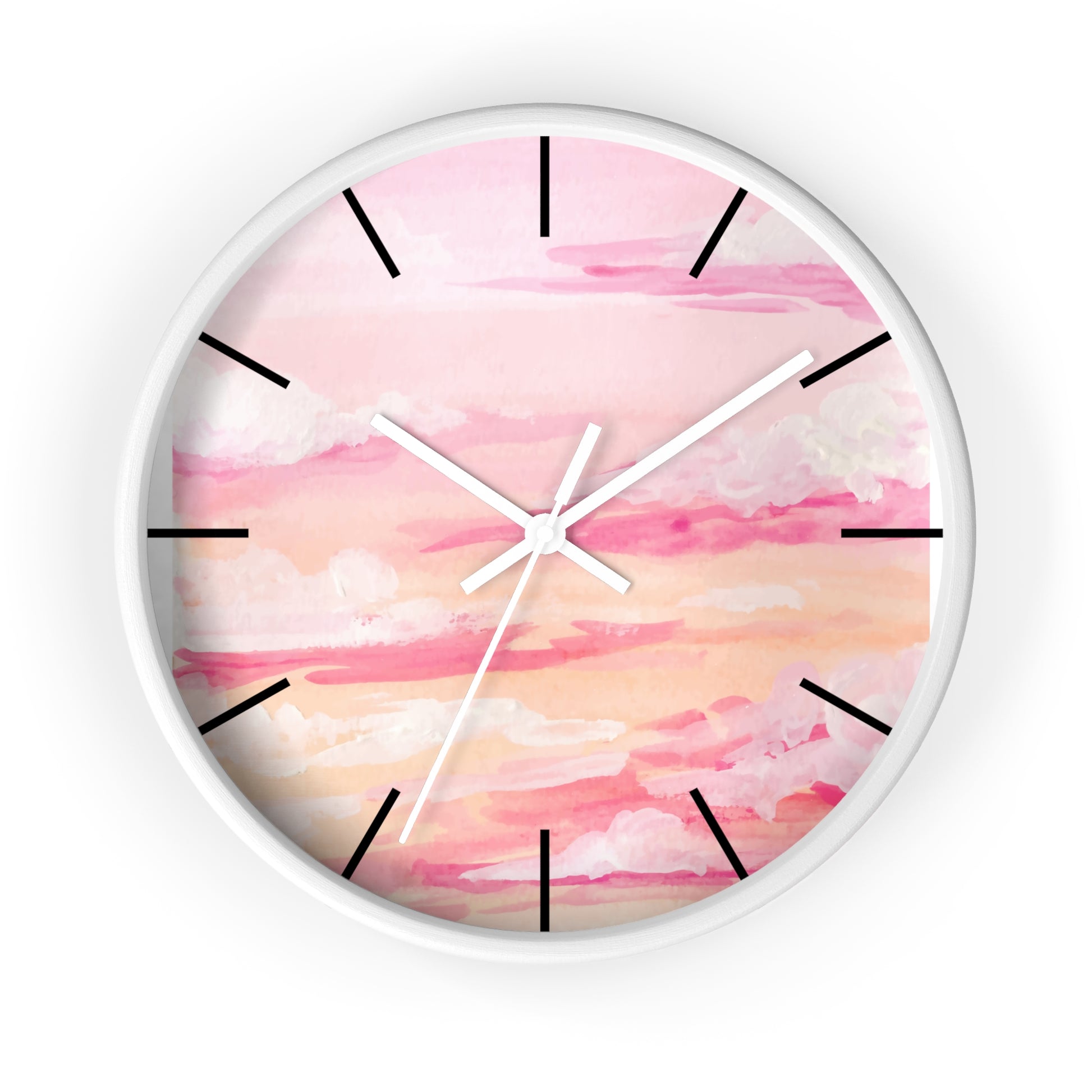Pastel Sunset Wall Clock - Serene Home Decor for Relaxed Living
