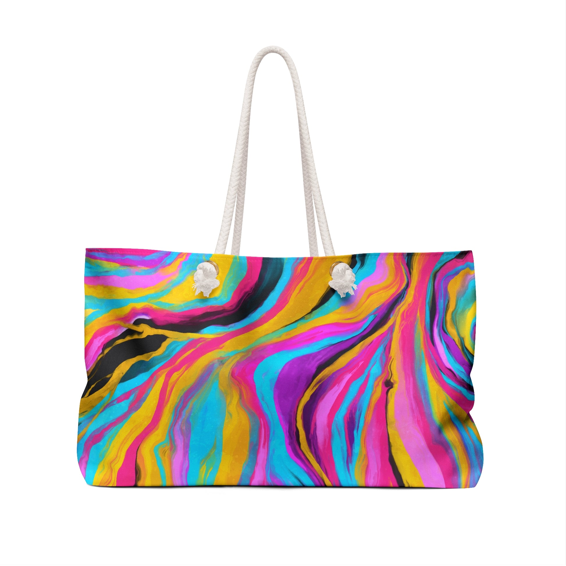 Colorful Psychedelic Weekender Bag for Him Or Her Beach Weekender Tote Bag Beach Tote Lake Trip Bag Travel Great Vacation Tote Bag