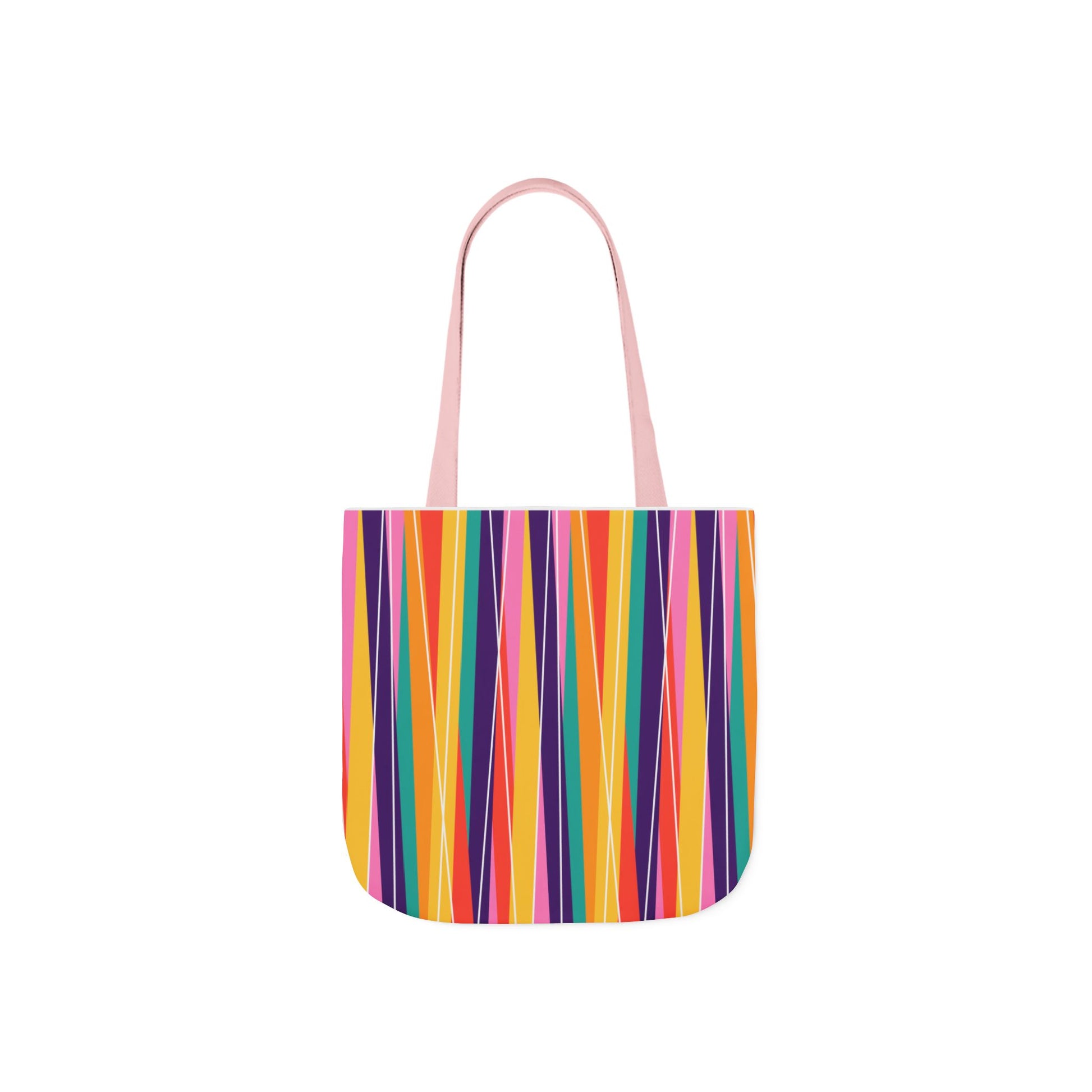 Colorful Striped Canvas Tote Bag, Fun Gift for Beach, Shopping, Travel, Eco-Friendly Bag, Summer Essential, Bright Design