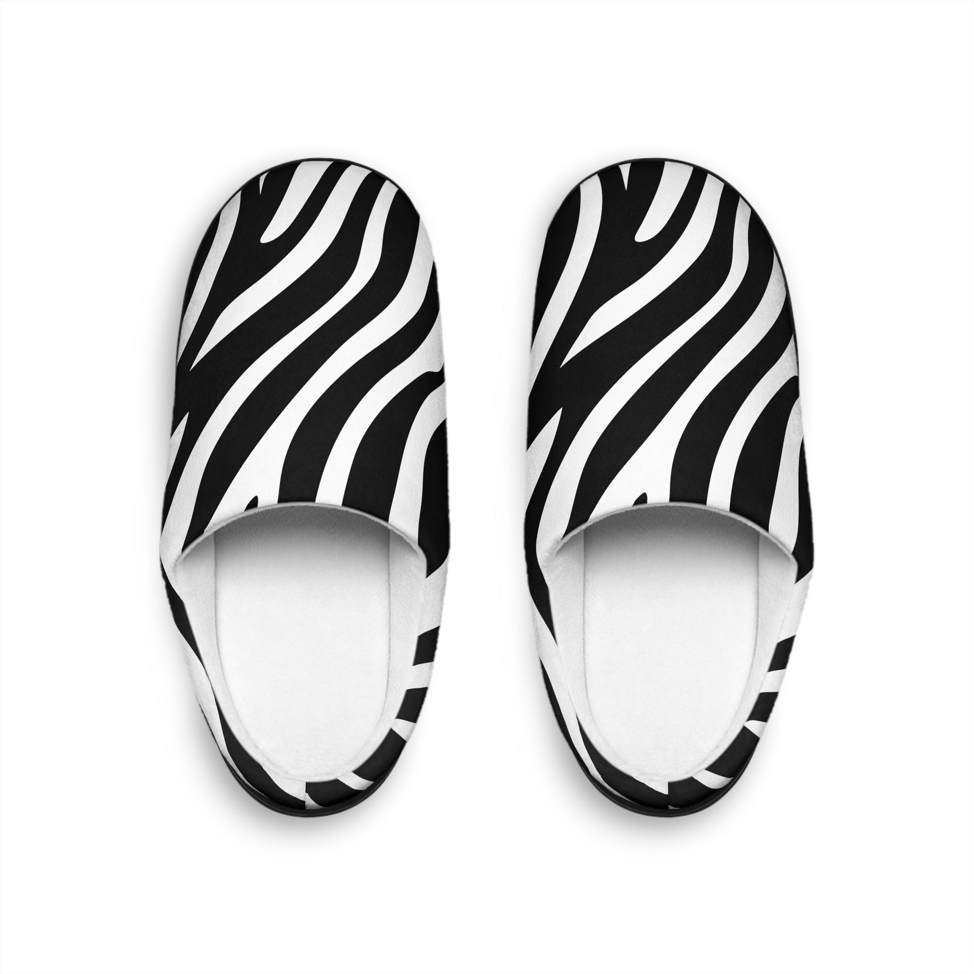 Stylish Zebra Print Women's Indoor Slippers - Cozy & Fashionable Home Footwear Zebra Slippers