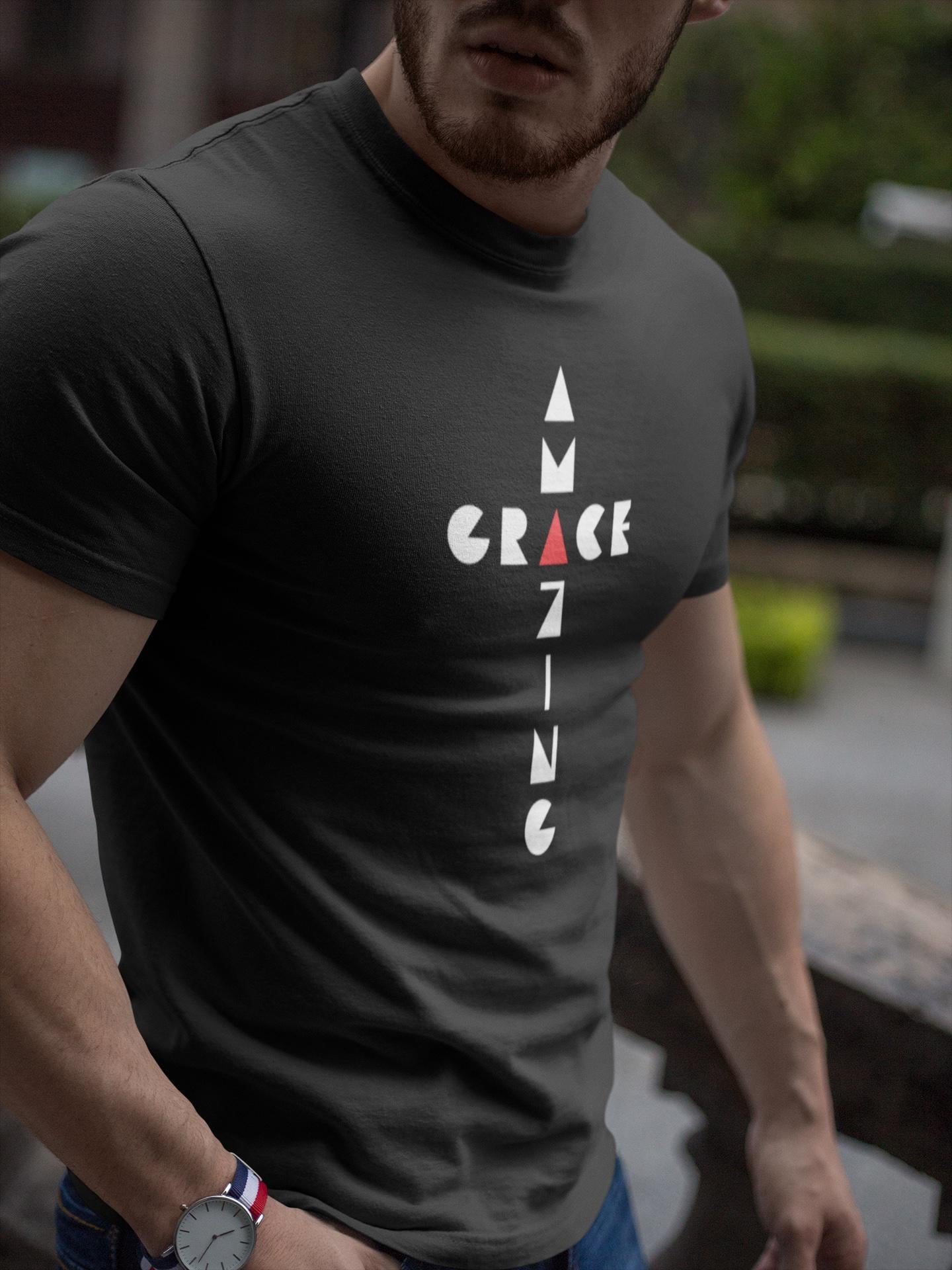 Amazing Grace Unisex T-shirt Faith Shirt Gift For Mom Dad Birthday Gift Religious Shirt Graphic Tee Bible Tee - A Kingdom Lifestyle