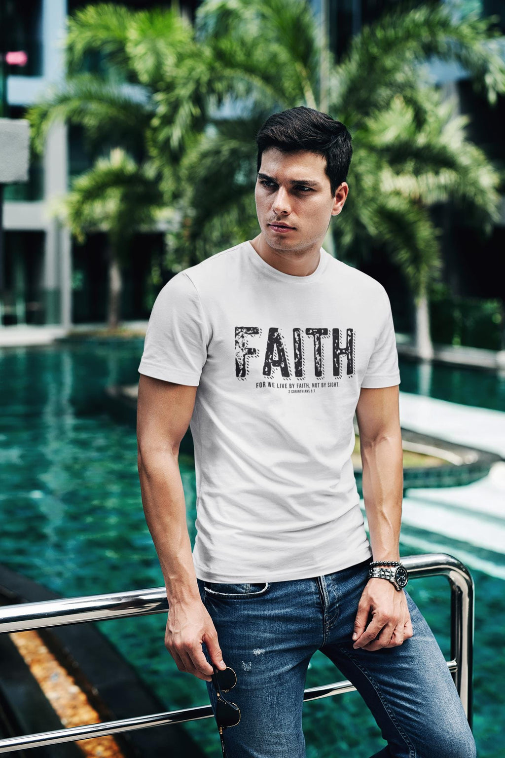T-Shirt Bible Verse T-Shirt For Christian Men Shirt Fashion T Shirt Christian Apparel Bible Verse Faith Graphic Gift Tee