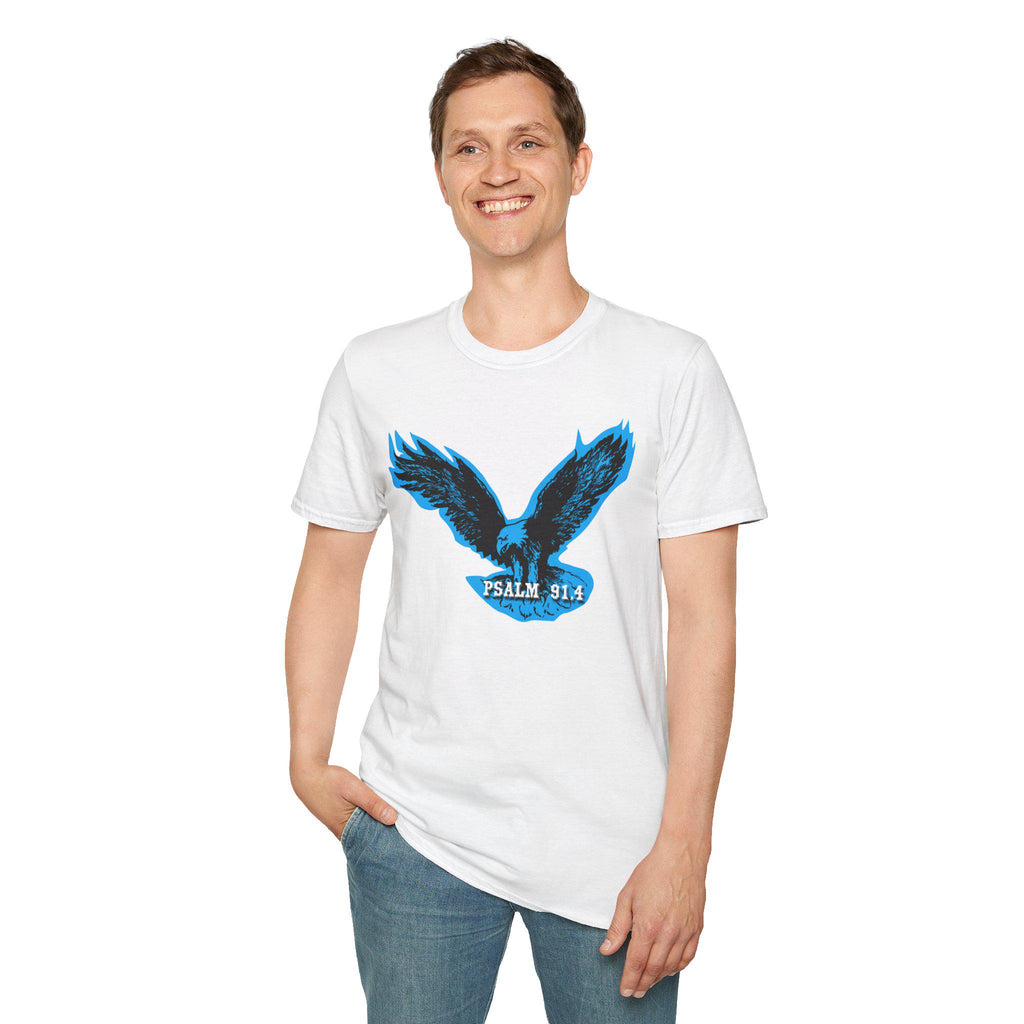 Eagle Tshirt For Men Women Bible Verse Shirt Gift For Mom Dad Jesus-themed apparel Bible Verse Psalm 91 Tee