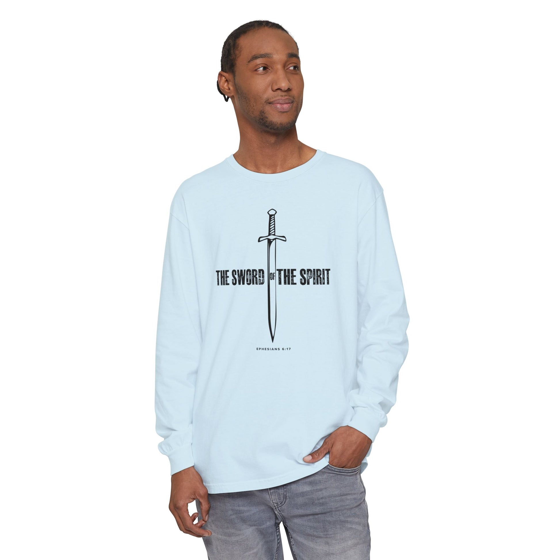 Christian Long Sleeve TShirt For Christian Mom Dad  For Christian Men Christian Shirt, Bible Verse T-Shirt, Religious Outfit, Retro Faith T Shirt, Christian Cross Graphic Tees, Jesus Shirt, Religious Gift Shirt Long Sleeve Tee Apparel Bible Verse Ephesian