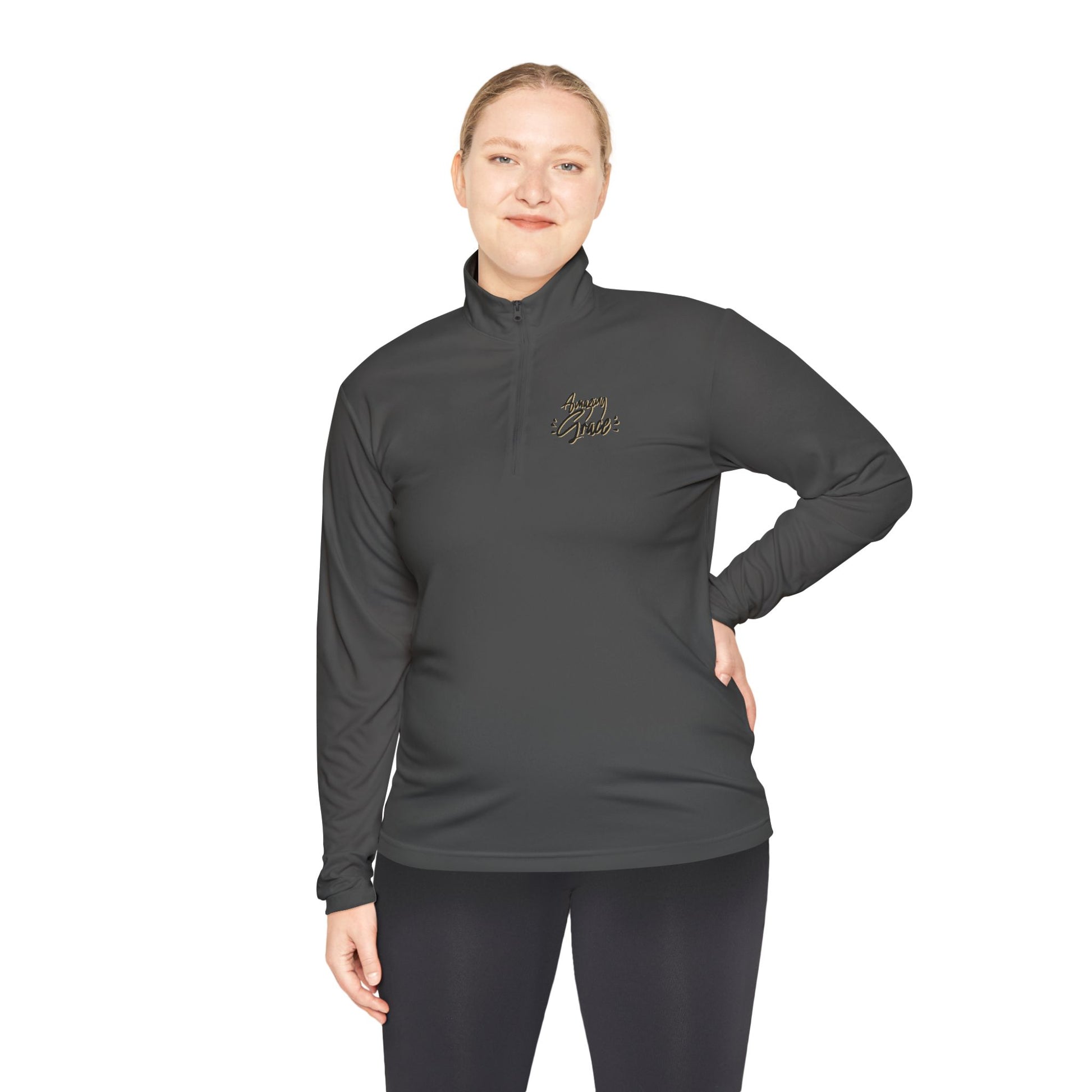 Pullover For Women Christian Gift Mom Fashion Clothing Amazing Grace Graphic Christian Women Quarter Zip Apparel Shirt