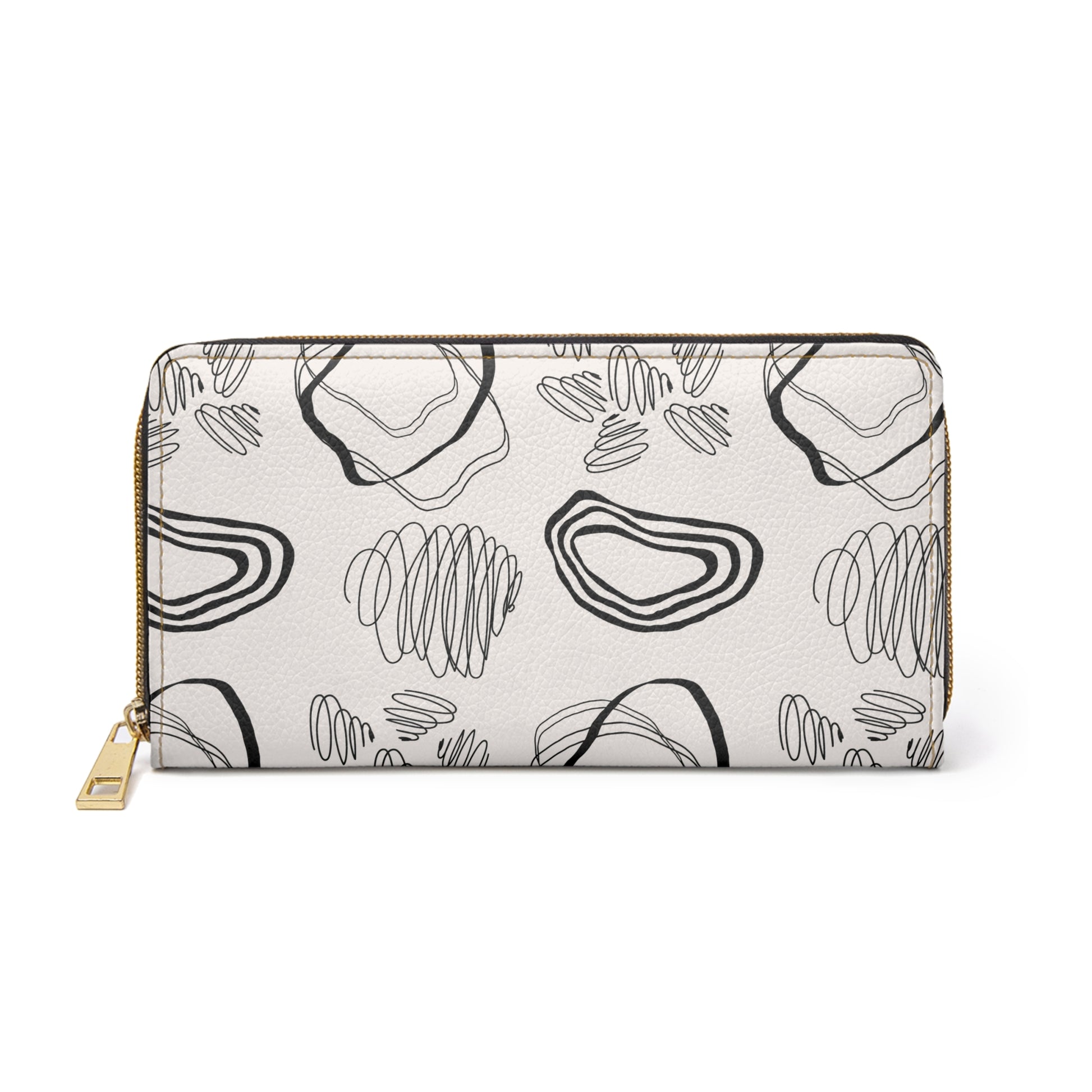 Modern Abstract Zipper Wallet, Minimalist Purse, Graphic Wallet, Stylish Organizer, Chic Gift for Her, Everyday Essentials