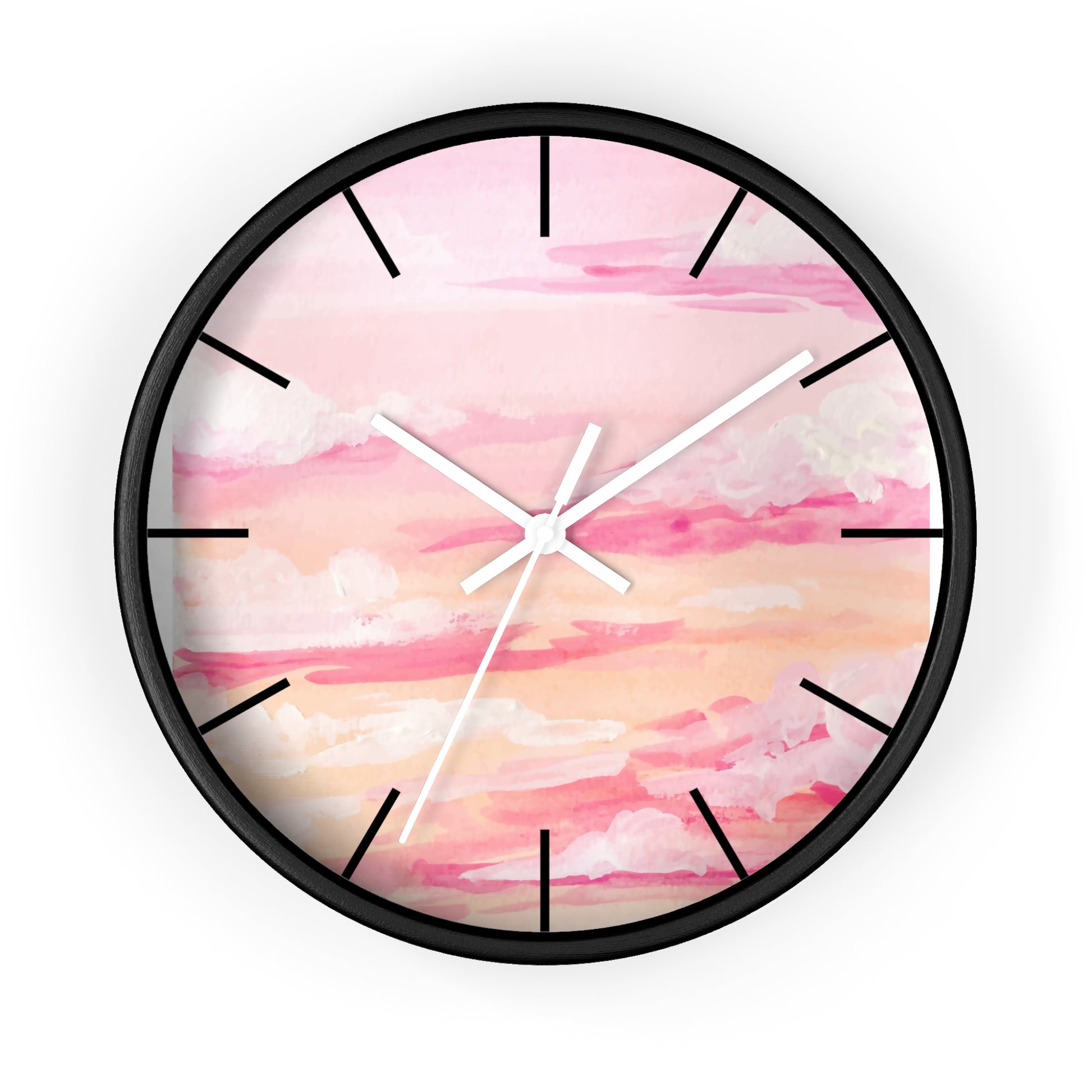 Pastel Sunset Wall Clock - Serene Home Decor for Relaxed Living