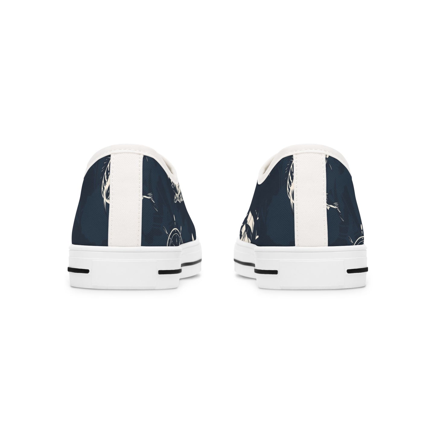 Nautical Print Casual Footwear Sailor's Shoes Ocean-Themed Accessor Gifts for Sea Lovers, Boating Essentials Stylish Women's Low Top Sneakers Trendy Casual Sneakers. Limited stock available.