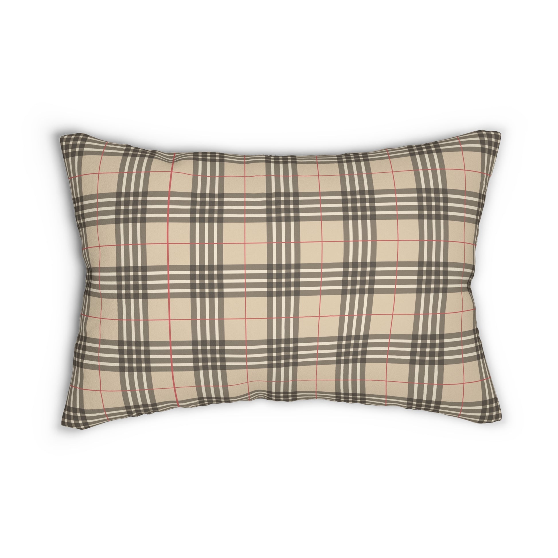 Stylish Plaid Lumbar Pillow, Cozy Home Decor, Decorative Cushion, Modern Couch Accessory, Gift for Homeowners, Soft Throw Pillow