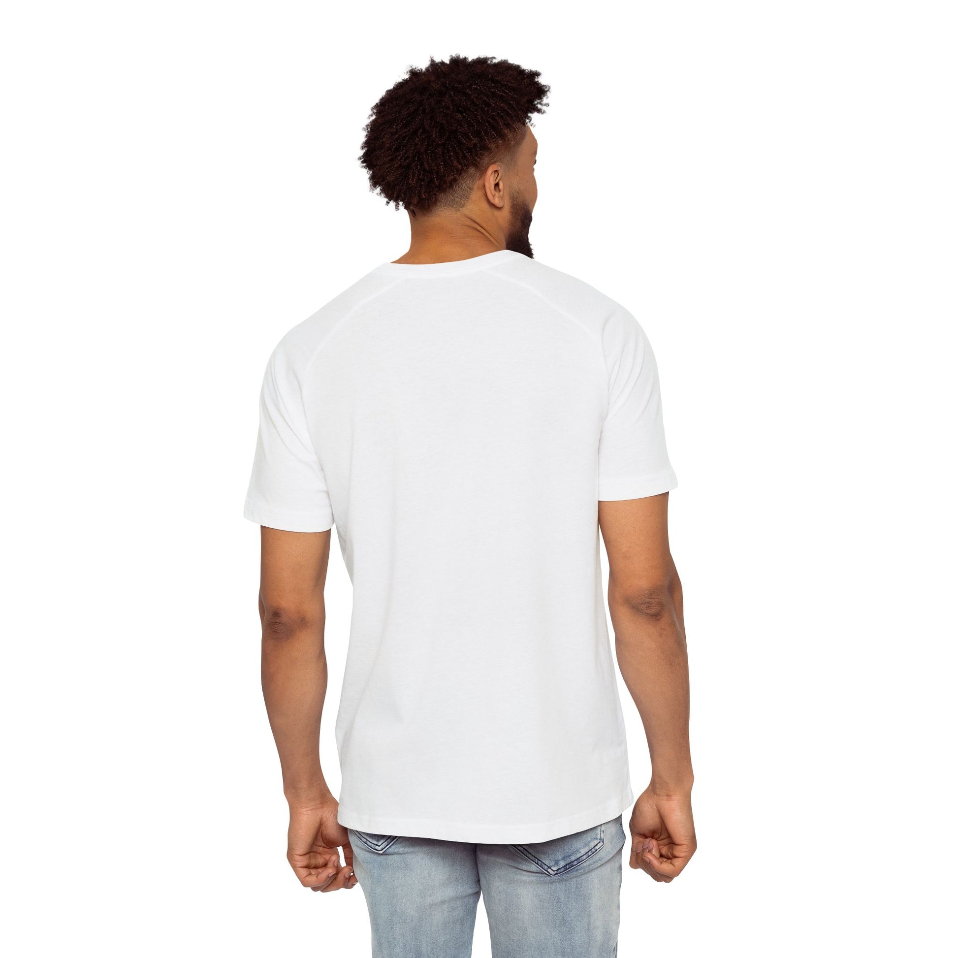 Men's Raglan T-Shirt Religious Faith Can Move Mountains - Inspirational Graphic Tee Christian Tee Mom Dad Gift