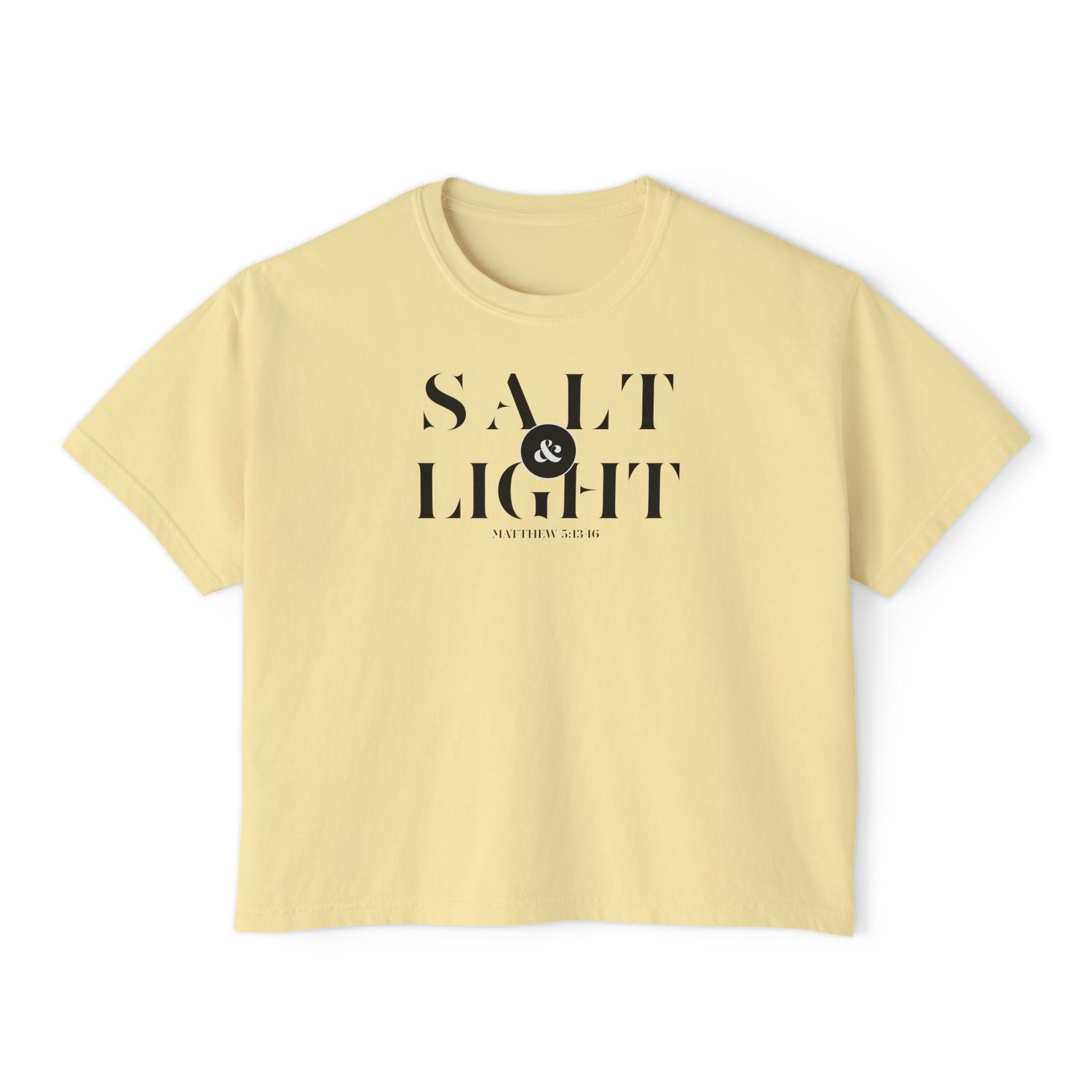 T-shirt Salt and Light Bible Verse T Shirt Christian Apparel Religious Gift Shirt Faith Shirt Clothing Gift For Friend Boxy Tee - Salt & Light Scripture Tee