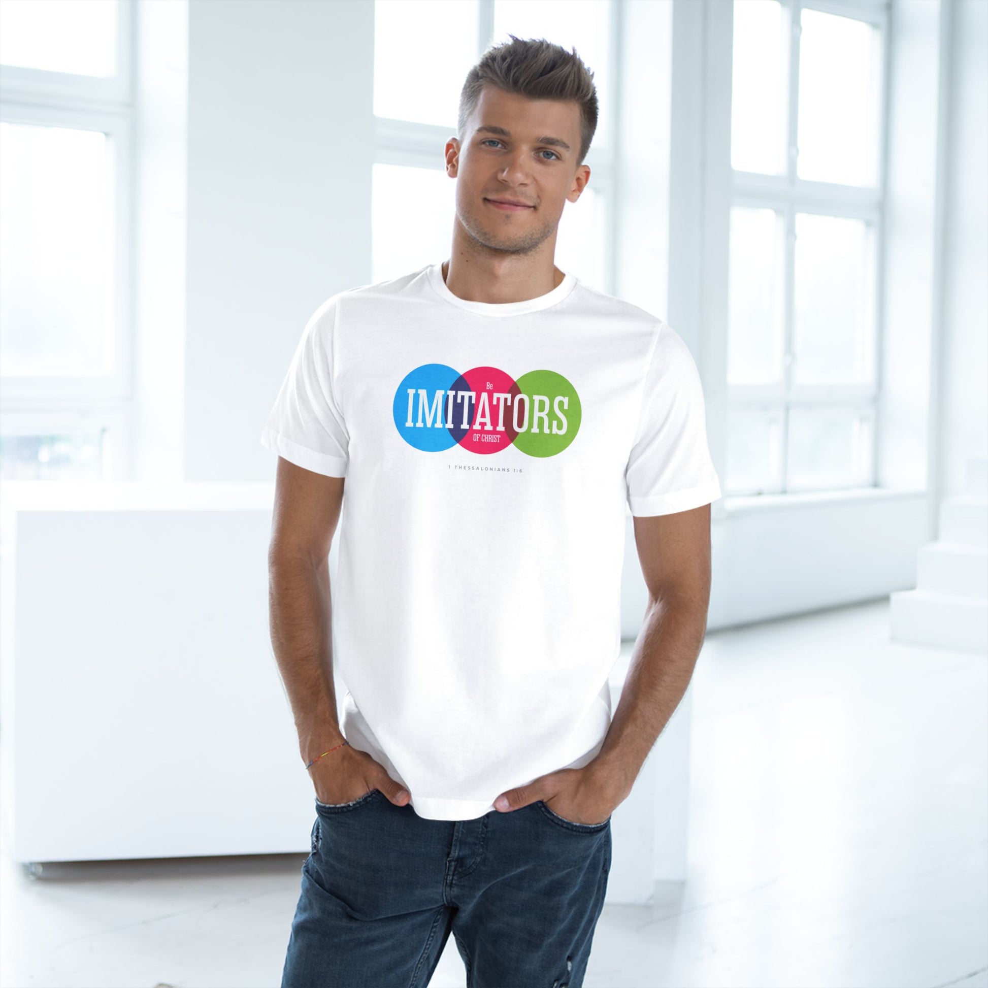 Christian T-Shirt For Christian Men Women Tshirt Christian Apparel Gift Mom Dad Be Immitators Of Christ Graphic Bible Verse Tee