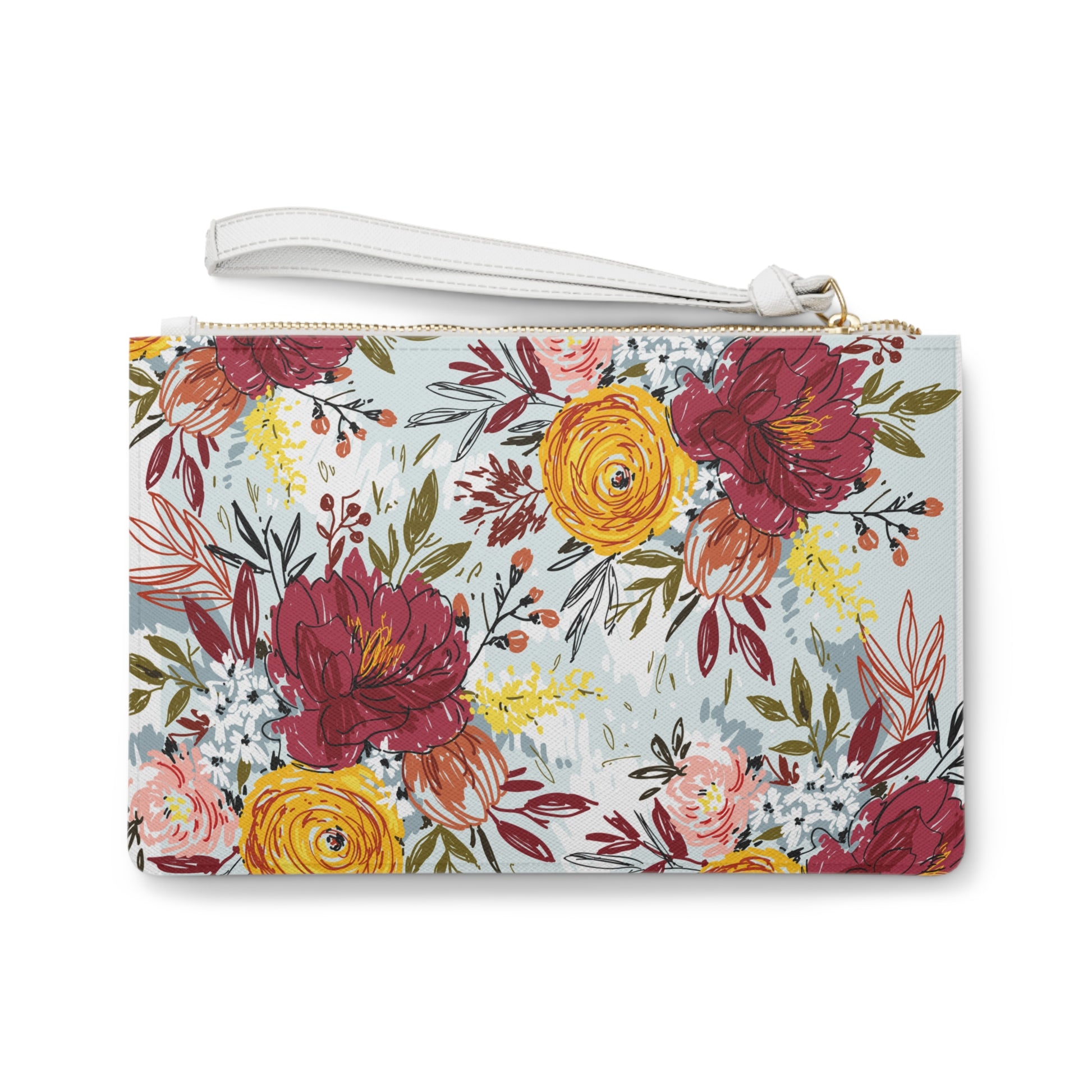 Spring Floral Clutch Bag Chic Accessory for Every Occasion Floral Zipper Wallet Elegant Flower Wallet, Women's Gift, Travel Wallet, Organizer Floral Print Accessory