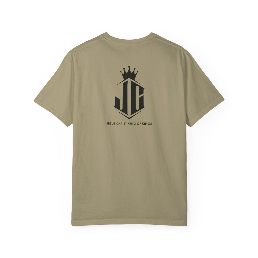 Unisex Garment-Dyed T-Shirt - Jesus Christ King of Kings Design Jesus Christ King of Kings T-Shirt | Faith-Based Unisex Apparel