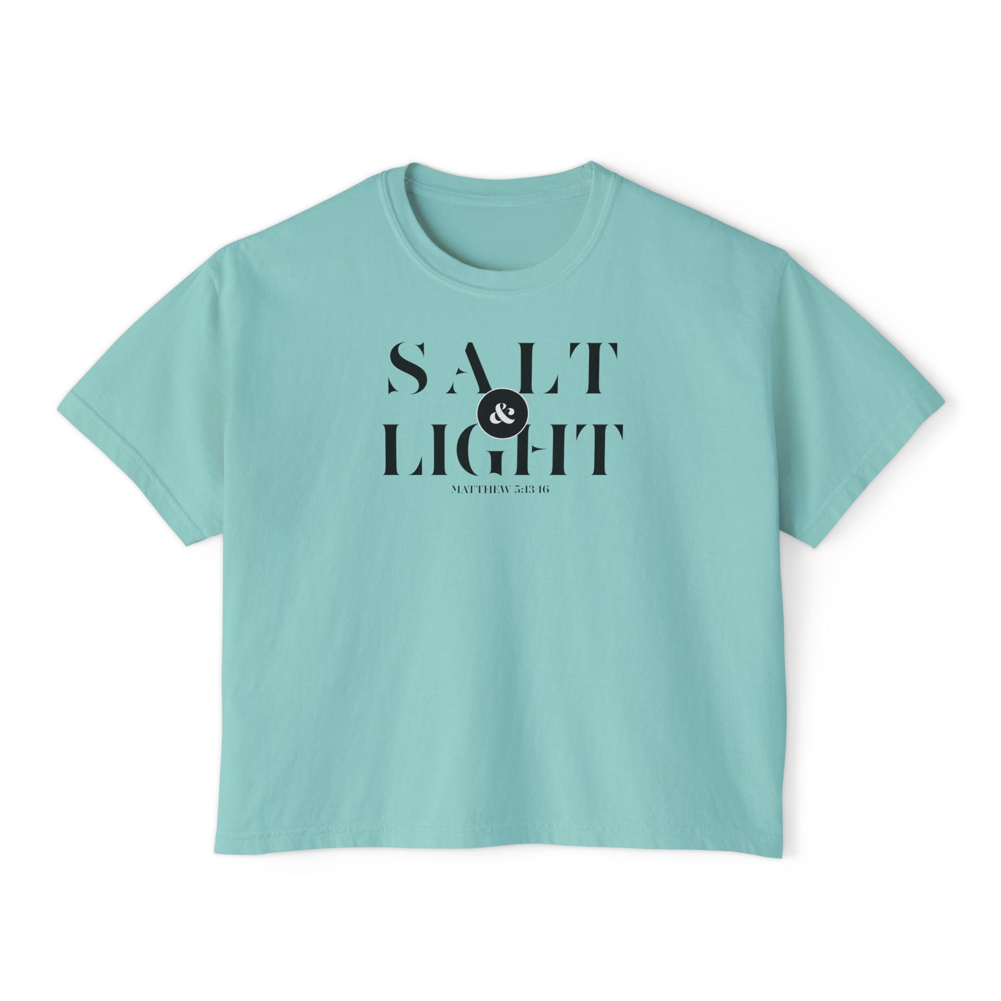 T-shirt Salt and Light Bible Verse T Shirt Christian Apparel Religious Gift Shirt Faith Shirt Clothing Gift For Friend Boxy Tee - Salt & Light Scripture Tee