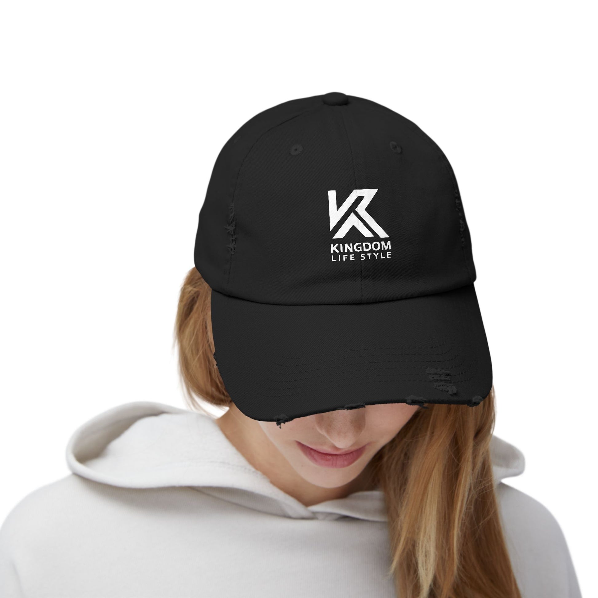 Stylish Unisex Distressed Cap - Kingdom Life Style Adjustable Hat Kingdom Lifestyle Cap Fa