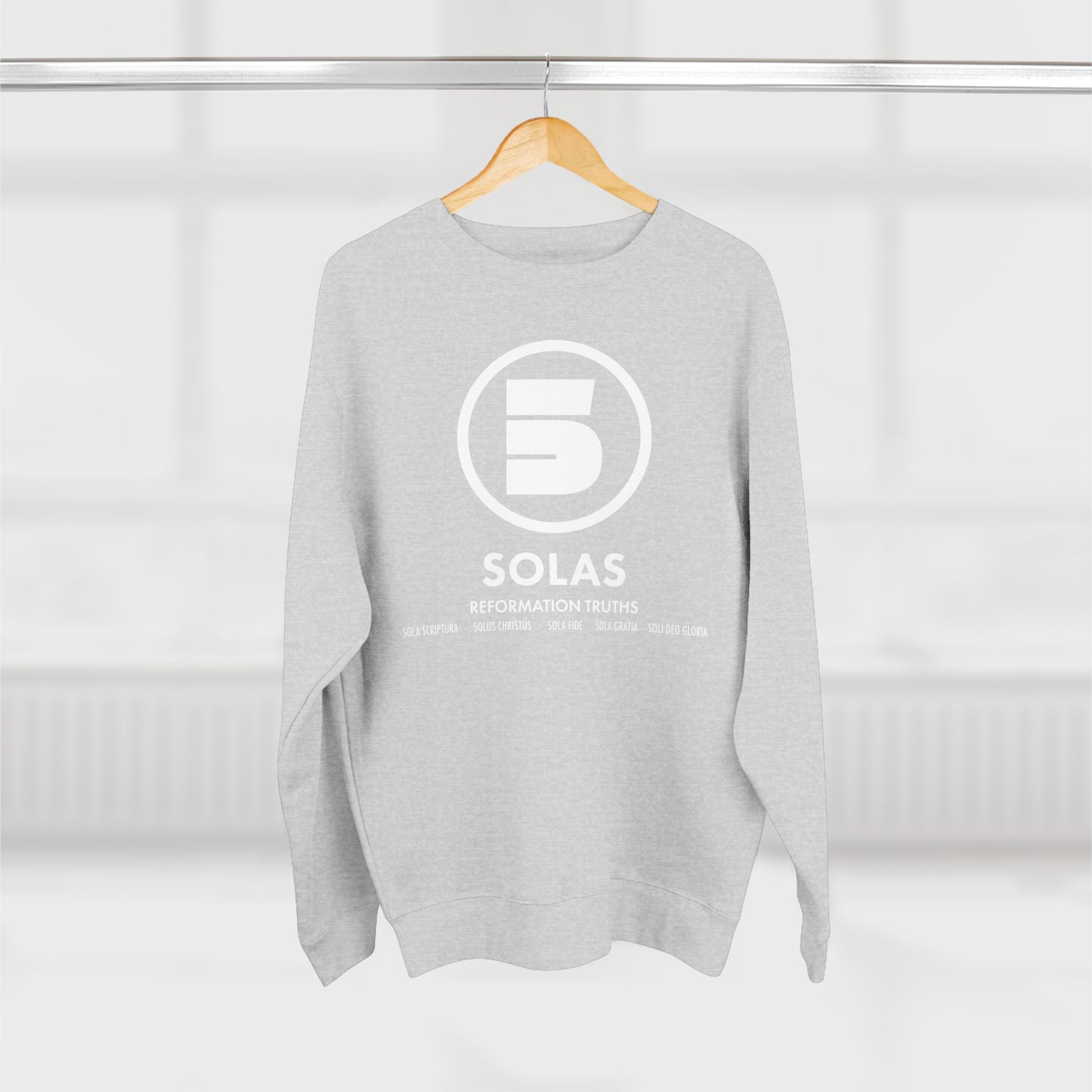 Sweatshirt Modern Design For Christian Men Women Crewneck Sweatshirt Clothing Design Apparel For Gift Men Women Five Solas Graphic