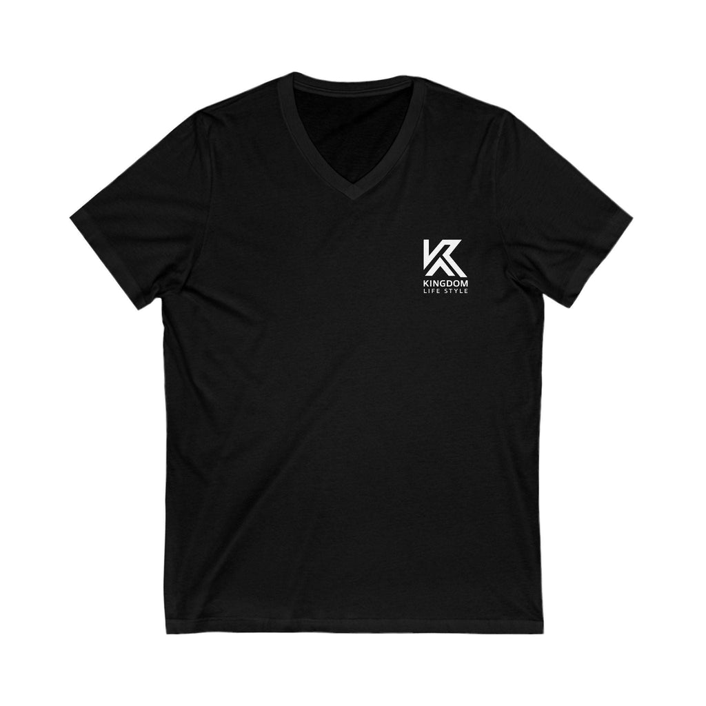 V Neck Tshirt For Christian Men Women Tee Black Short Sleeve V-Neck Religious Tee For Mom Dad Gift Inspirational t-shirts - A Kingdom Lifestyle