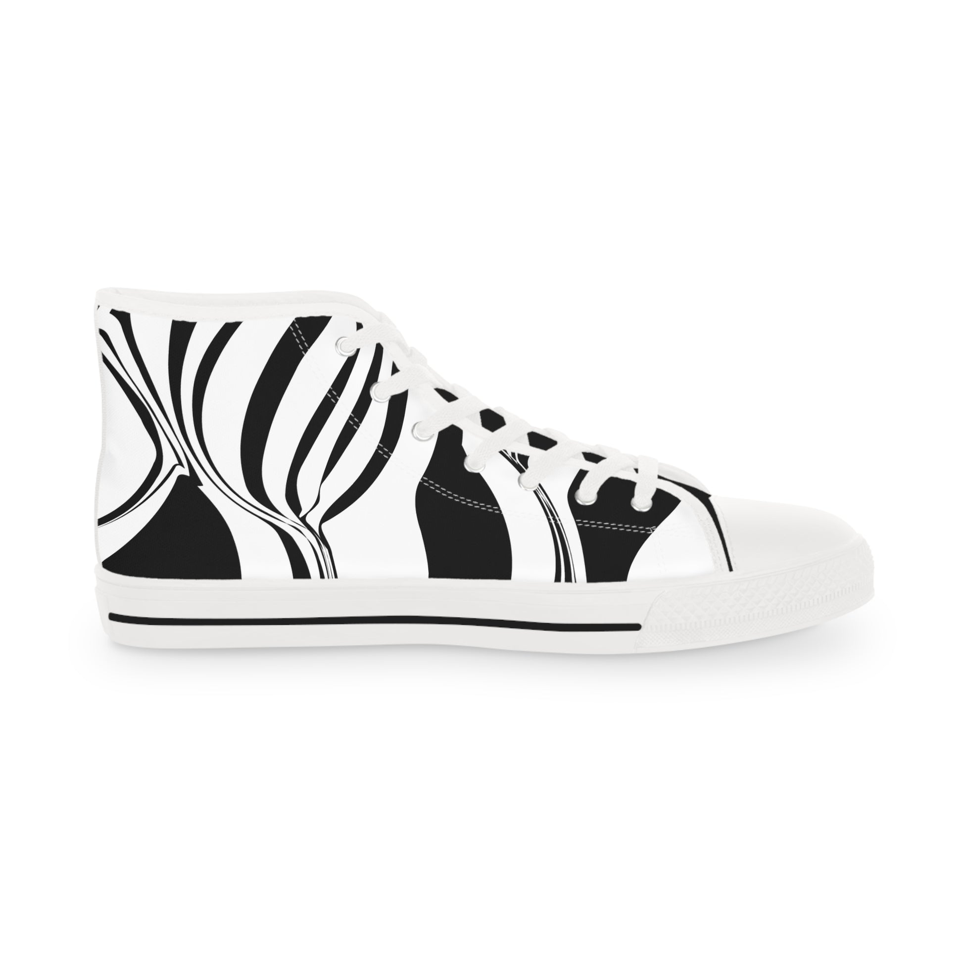 Mens Designer and Stylish Black and White High Top Sneakers for Men