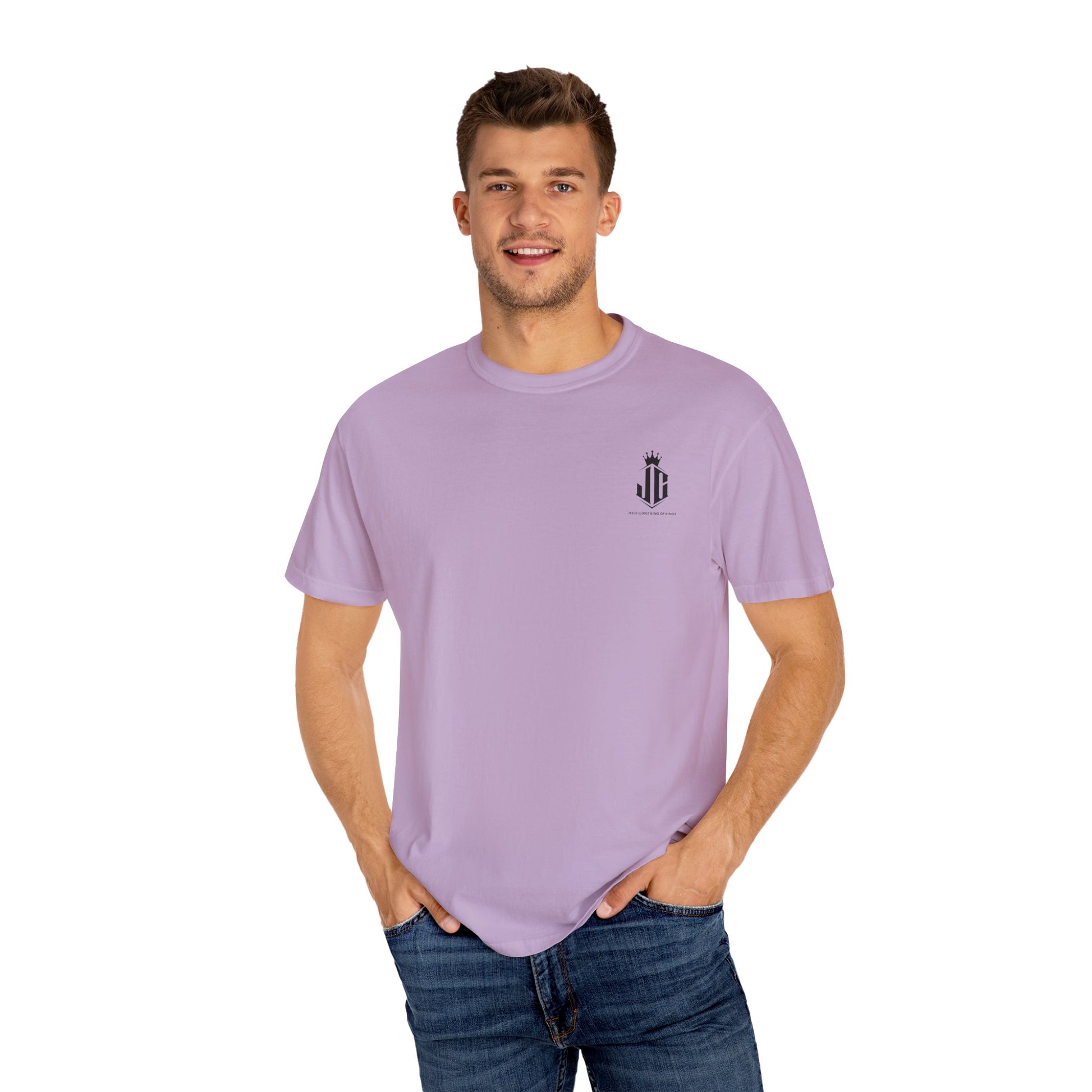 Unisex Garment-Dyed T-Shirt - Jesus Christ King of Kings Design Jesus Christ King of Kings T-Shirt | Faith-Based Unisex Apparel
