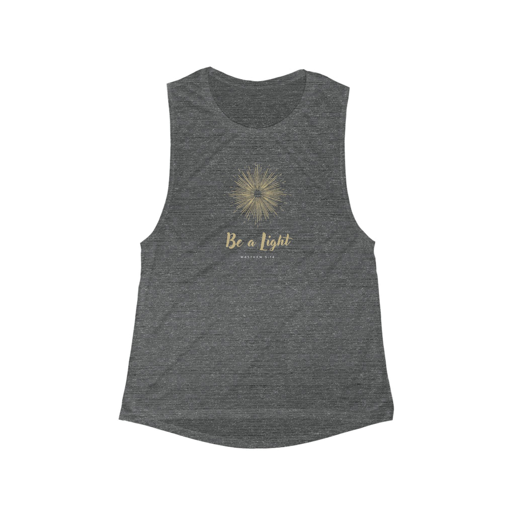 Christian For Women Men Tank Top Shirt For Mom Dad Gift For Women's Flowy Scoop Muscle Tank Bible Verse Be a Light Graphic
